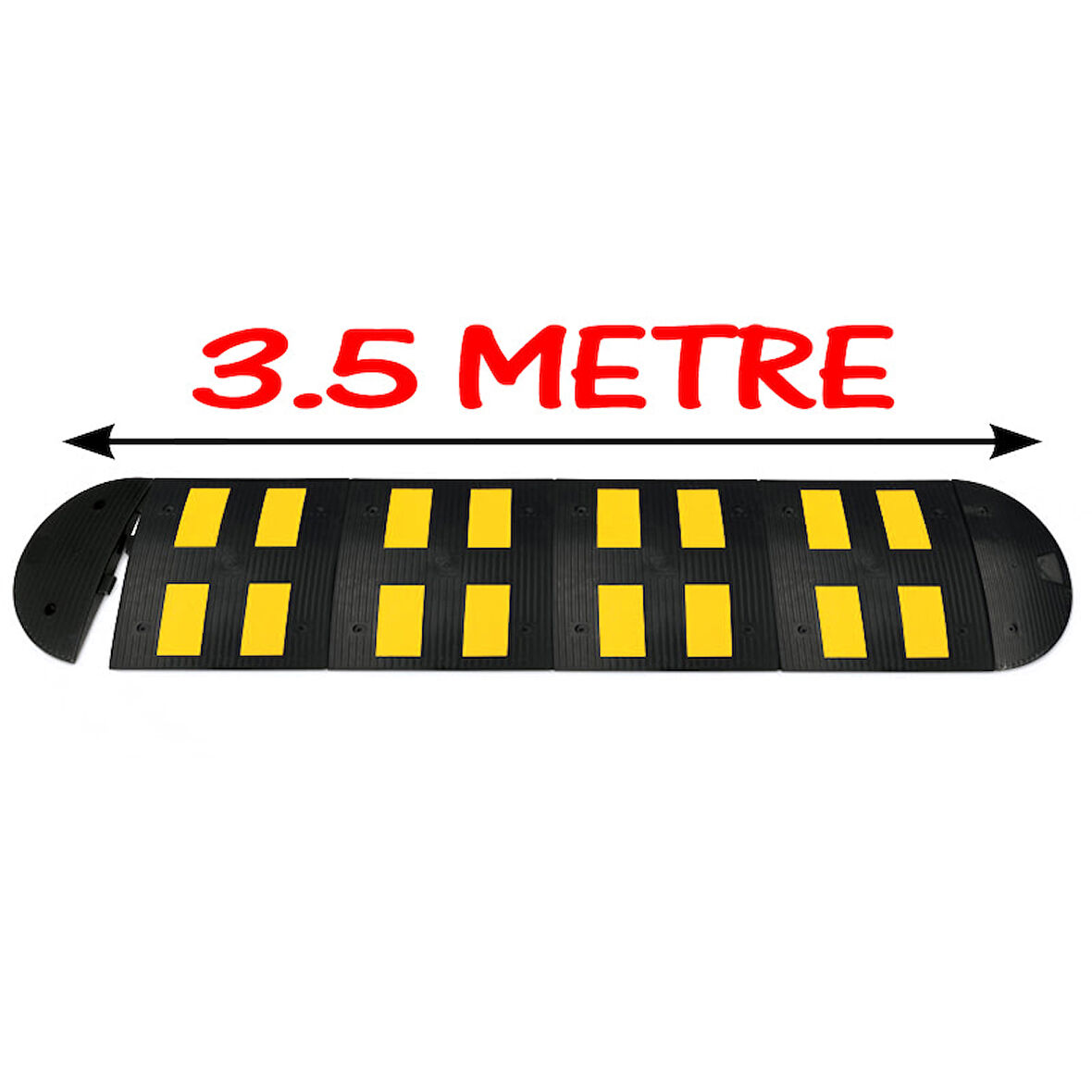 Kauçuk Kasis Hız Kesici Kasis Kauçuk Şaseli Trafik Yol Kasisi 3.5 Metre (50x50 cm)