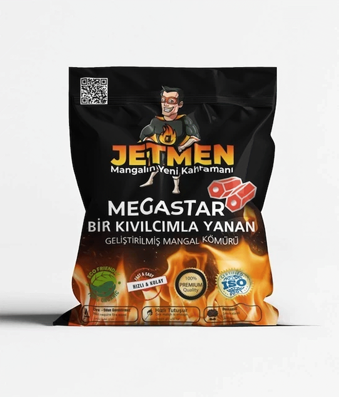 Jetmen PRO Geliştirilmiş Mangal Kömürü