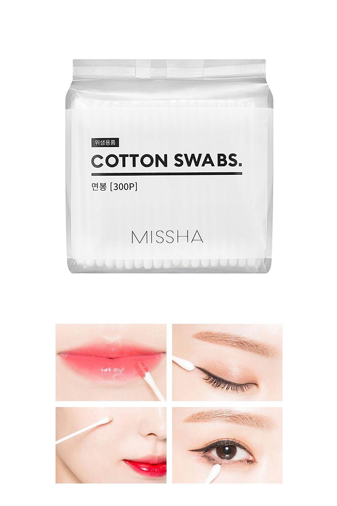 Çift Taraflı Makyaj Pamuğu Cotton Swabs (300Adet)