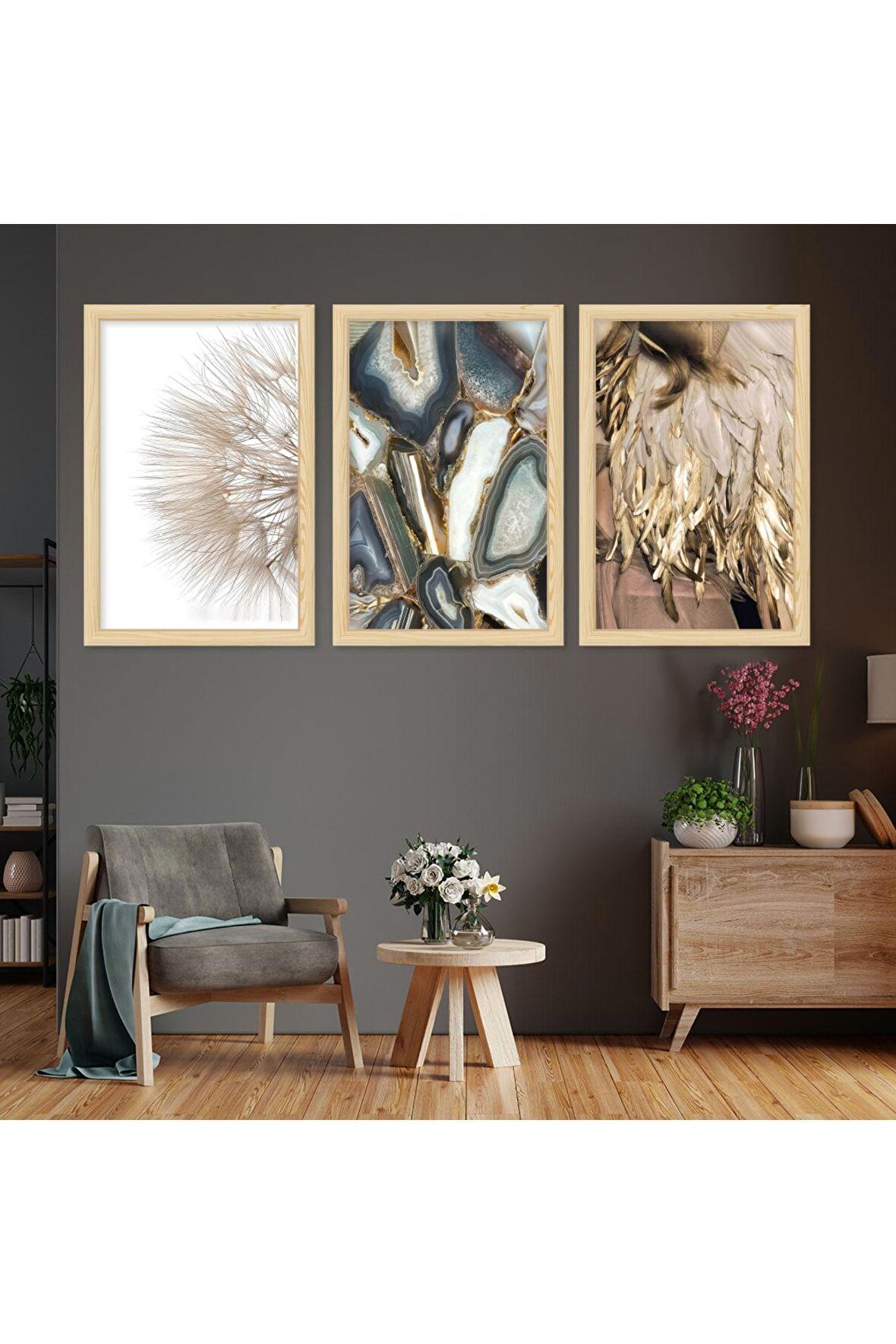 120x80 Cm Şelale Manzara Kanvas Tablo