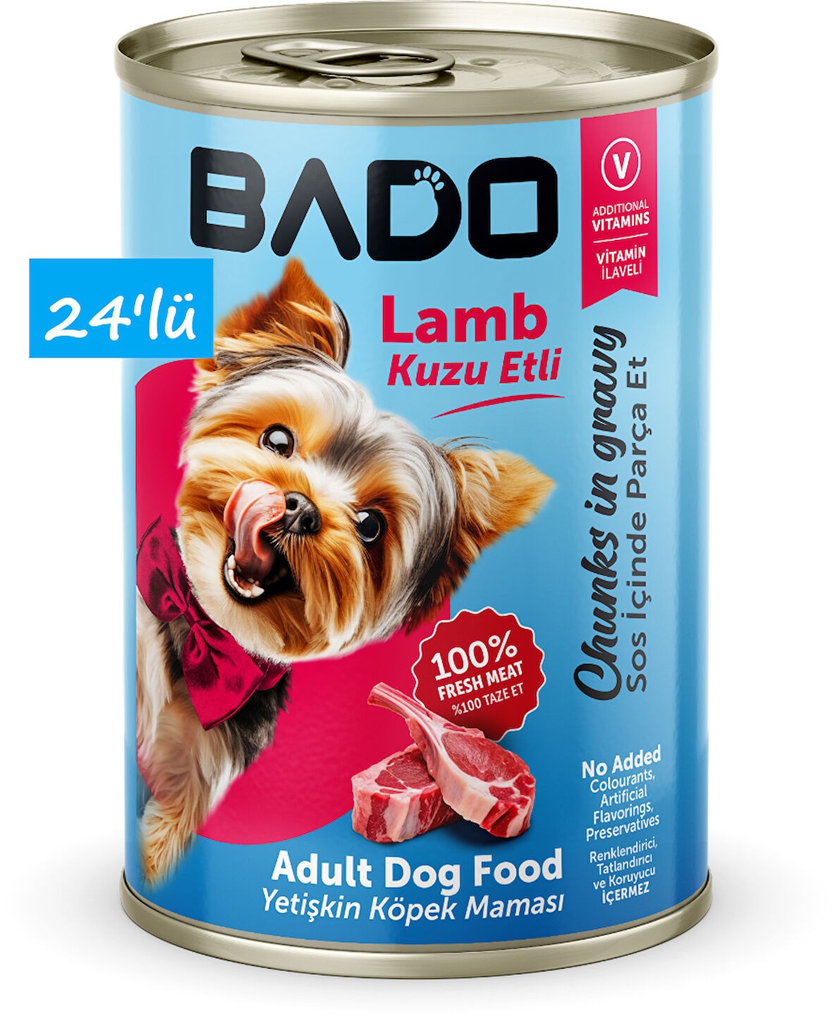 Bado Yetişkin Yaş Köpek Maması Kuzu Etli 400Gr 24'lü