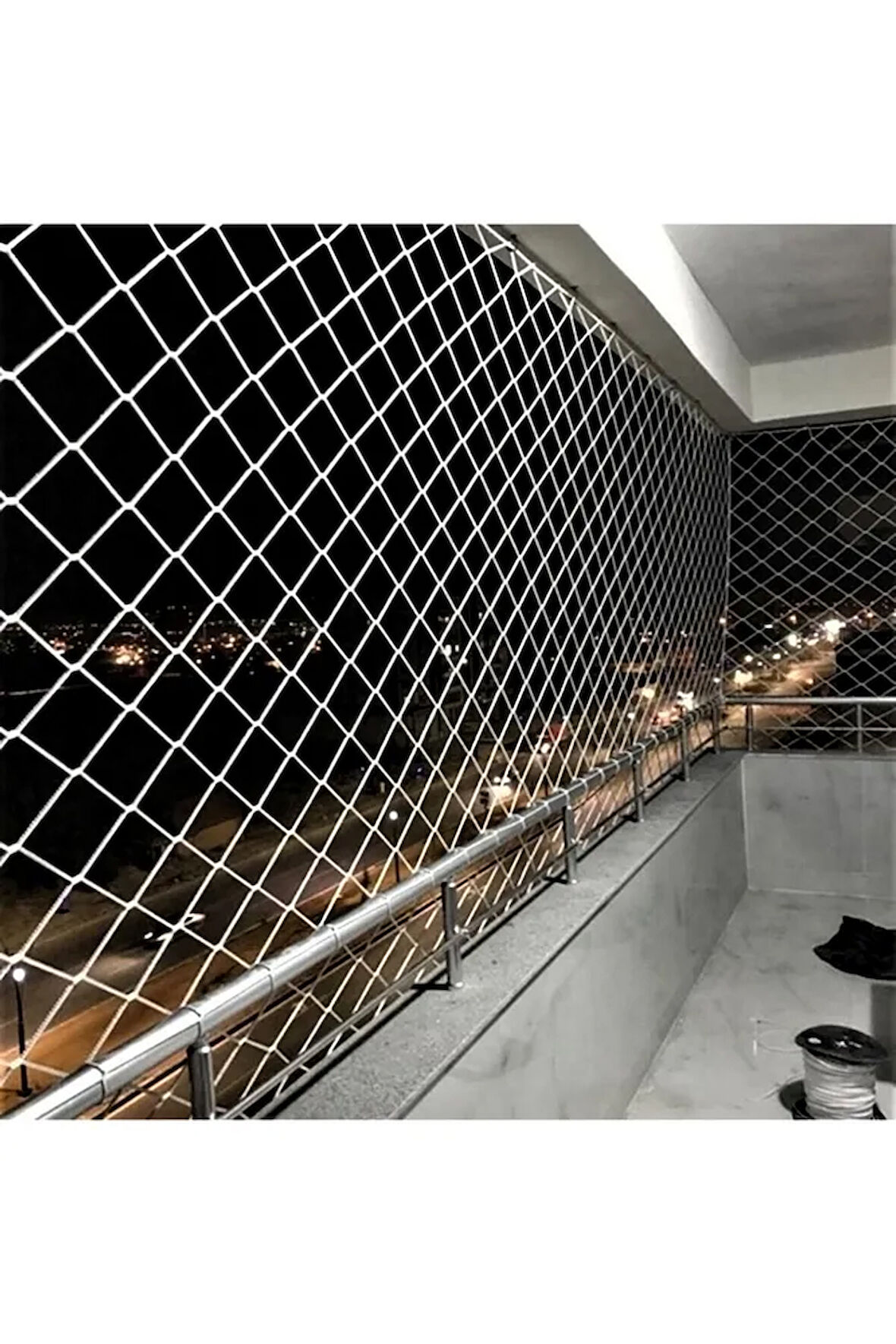 bahçefileleri111 2,50 X 23 Metre Çocuk Güvenlik Filesi Kalınlık 3 Mm Balkon Güvenlik Filesi Kedi Güvenlik Filesi File