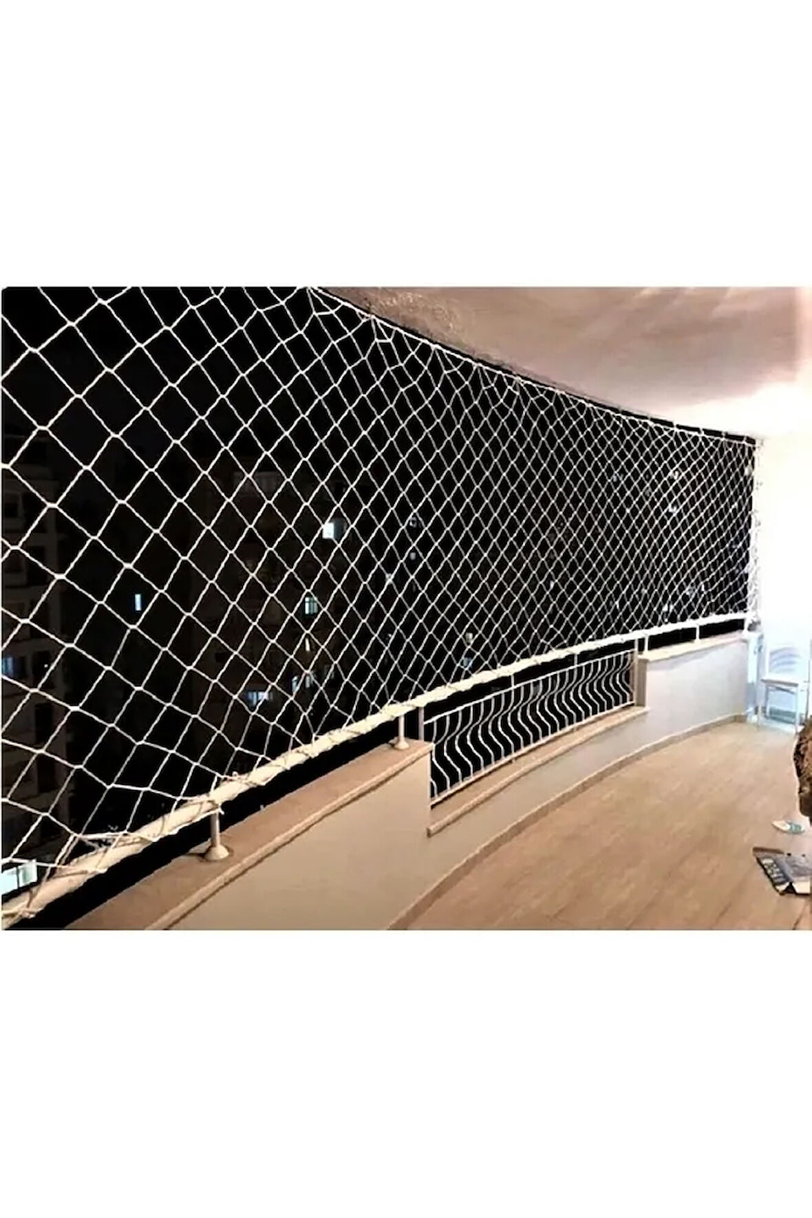 2,50 X 9 Metre Çocuk Güvenlik Filesi Kalınlık 4 Mm Balkon Güvenlik Filesi Kedi Güvenlik Filesi File