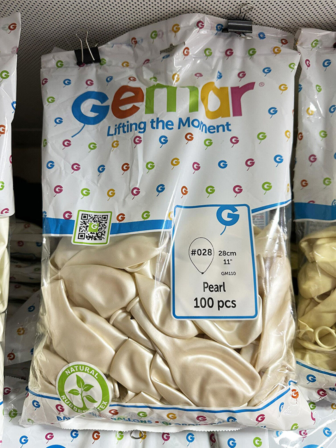 Gemar Parti Doğum Günü Organizasyon Balon - 28 Cm. - Ivory - İnci Beyaz - 100 Adet 
