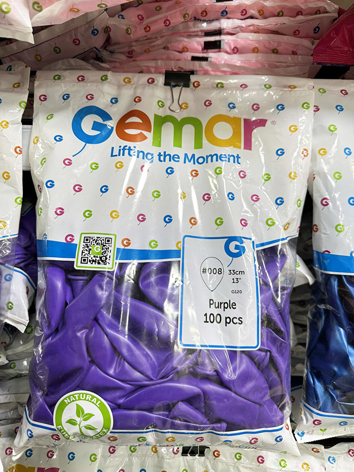 Gemar Parti Doğum Günü Organizasyon Balon - 33 Cm. - Mor - 100 Adet 