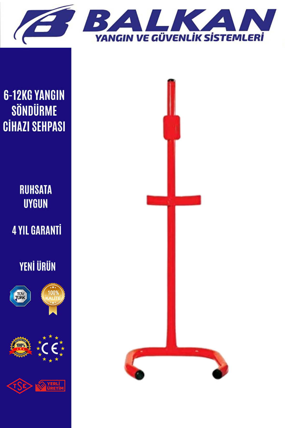 6-12 kg yangın söndürme cihazı sehpa