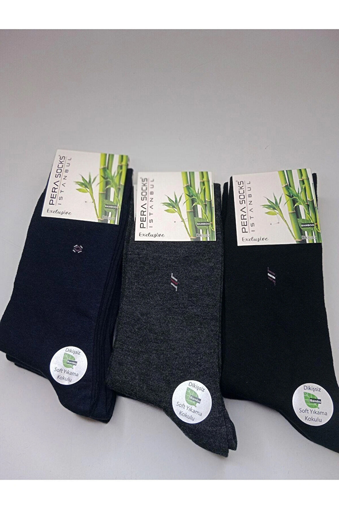  3 Çift Bambu Soket Çorap Dikişsiz Parfümlü 