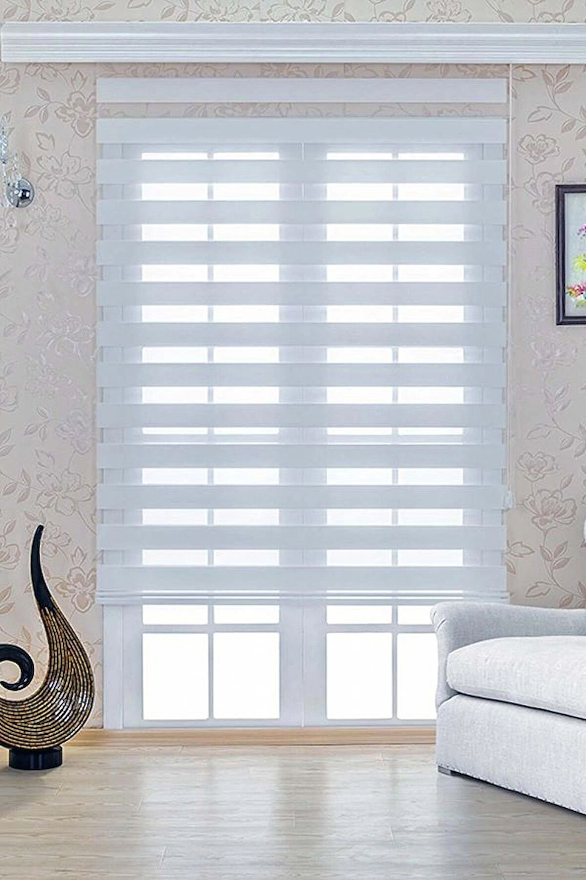 Bambu Stor Zebra Perde Etek Dilimsiz