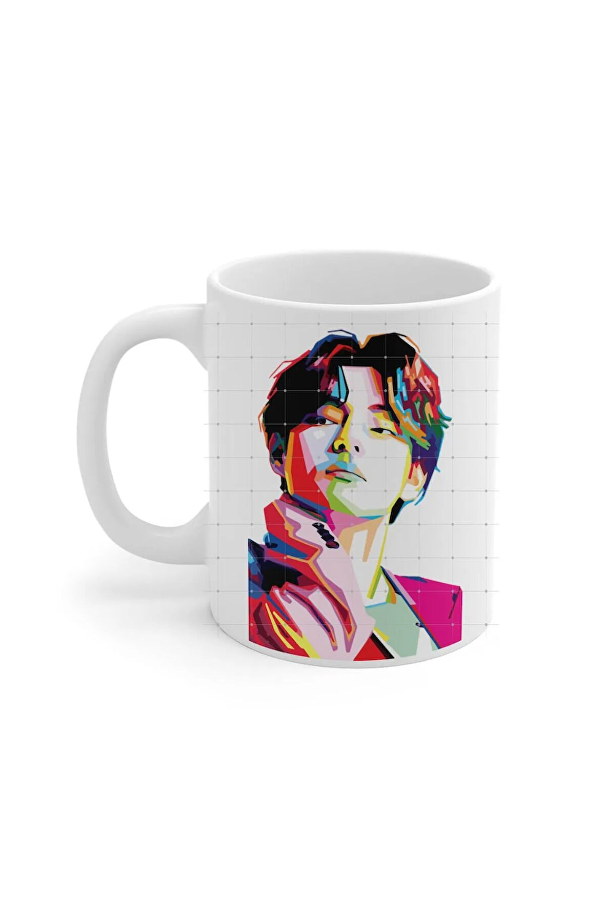 Bts Army V Kim Taehyung Renkli Baskılı Tasarımlı Hediye Kahve Çay Kupa Bardak