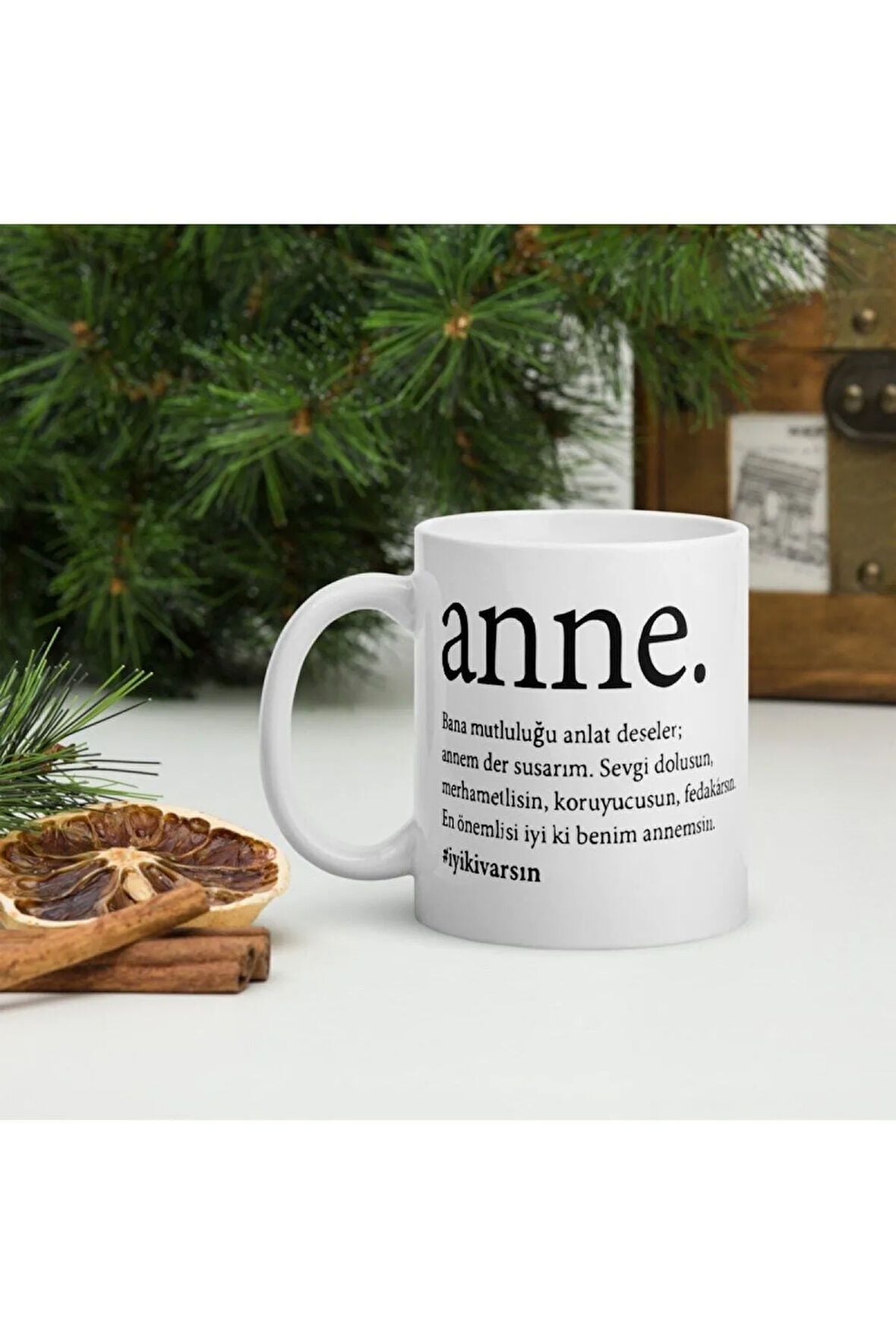 Seramik - Anne Yazılı Baskılı Kupa Bardak