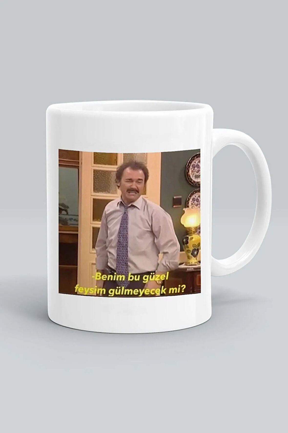 Burhan Altıntop Avrupa Yakası Baskılı Beyaz Kupa Bardak B-2