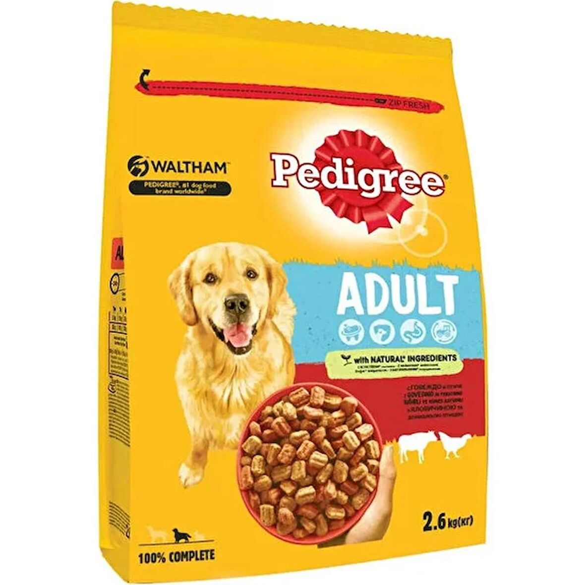 Pedigree Biftek ve Kümes Hayvanlı (Tavuklu) Kuru Köpek Maması 2.6 Kg