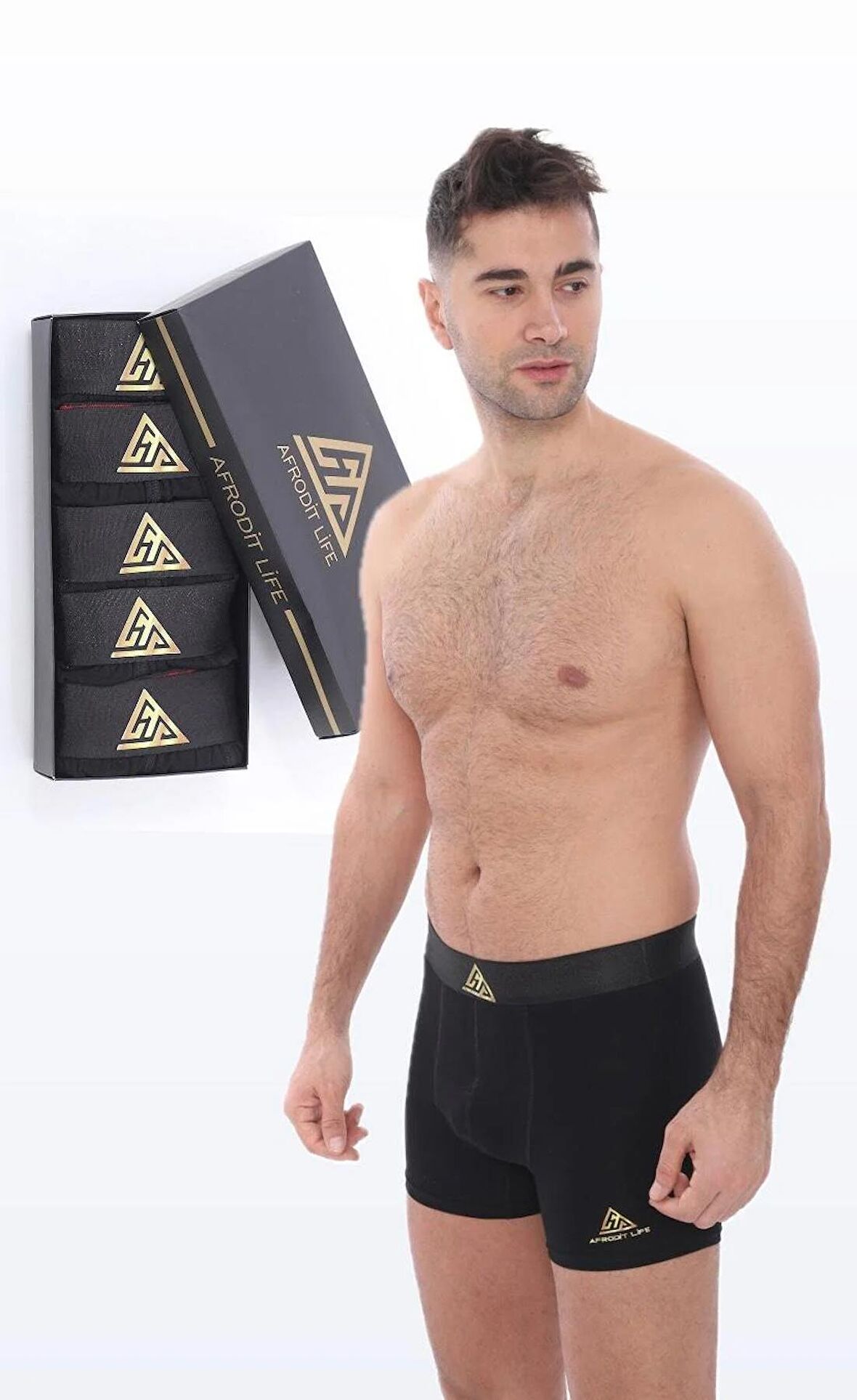 5'li Premium Likralı Kutulu Erkek Boxer
