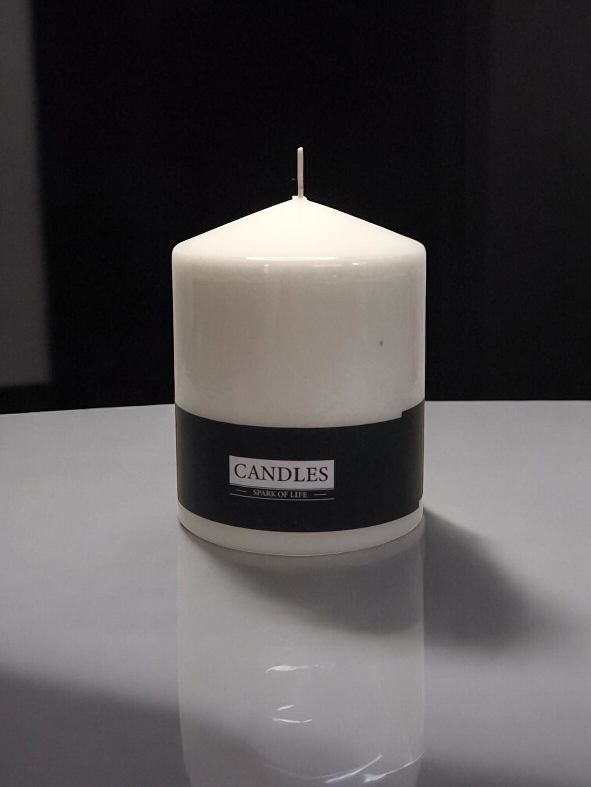 Baton Mumu Tekli 100 mm çap Silindir mum 130 mm boy gövde boya