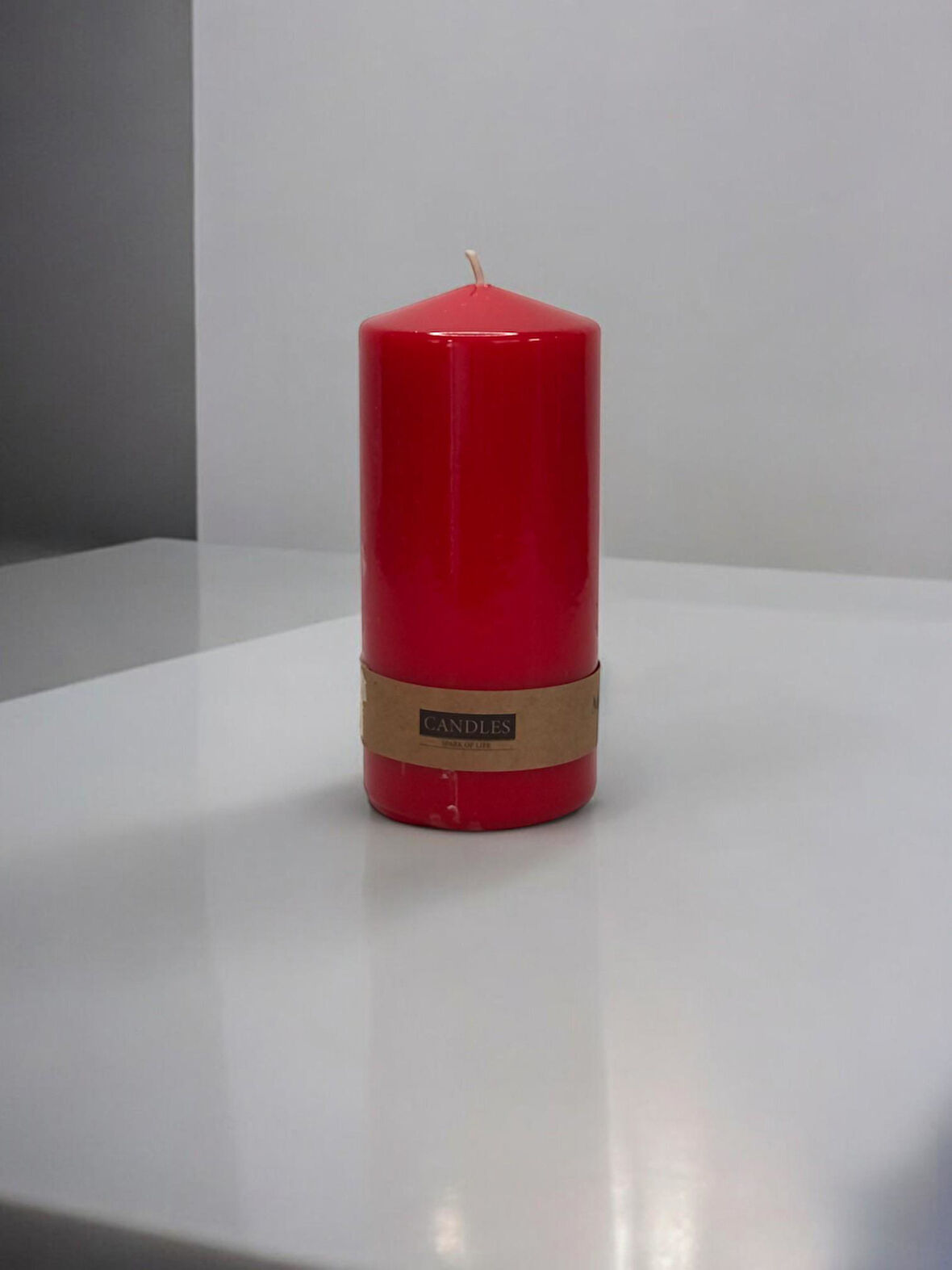 Baton Mumu Tekli 60 mm çap Silindir mum 130 mm boy gövde boya