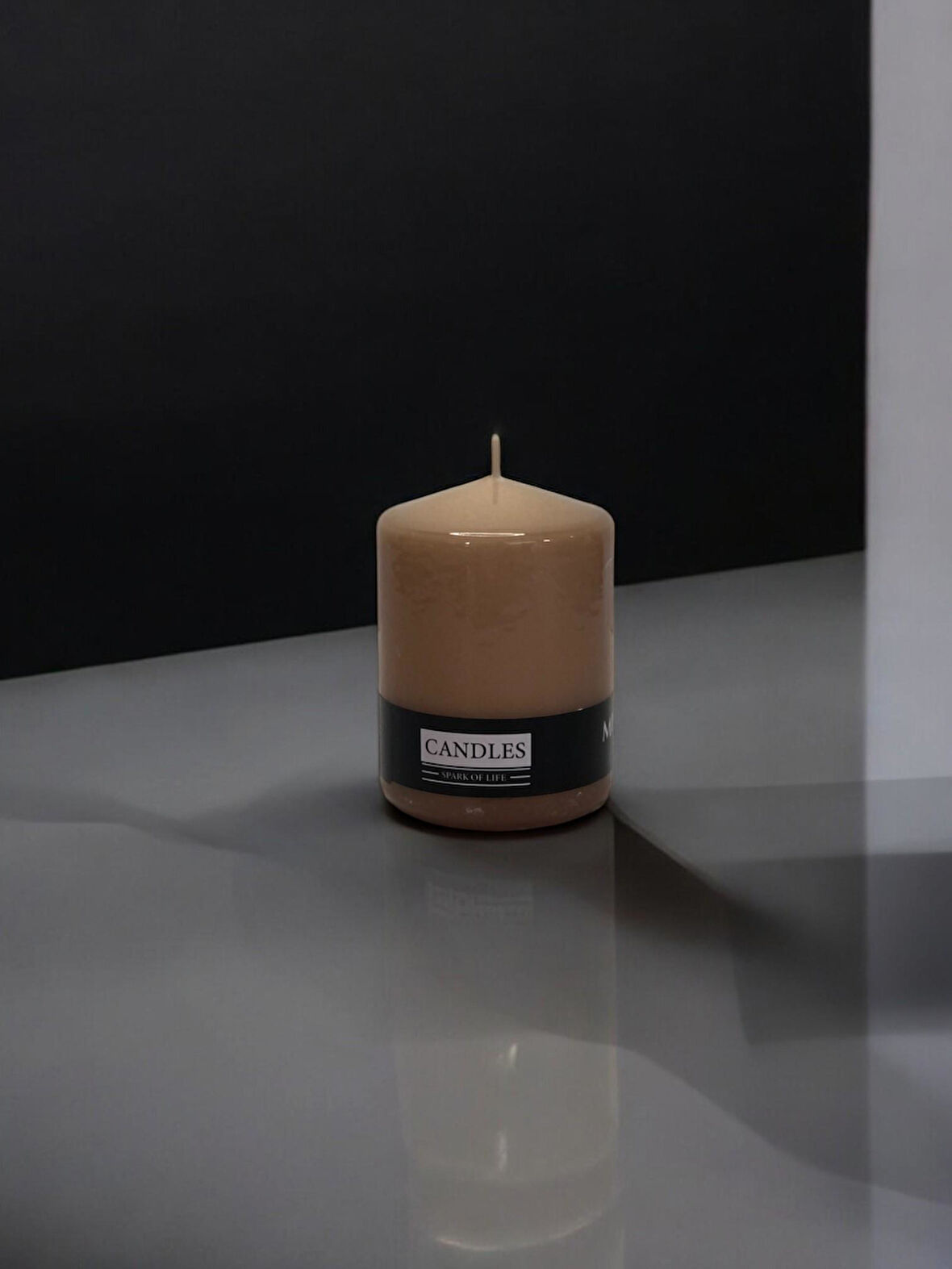 Baton Mumu Tekli 60 mm çap Silindir mum 80 mm boy gövde boya