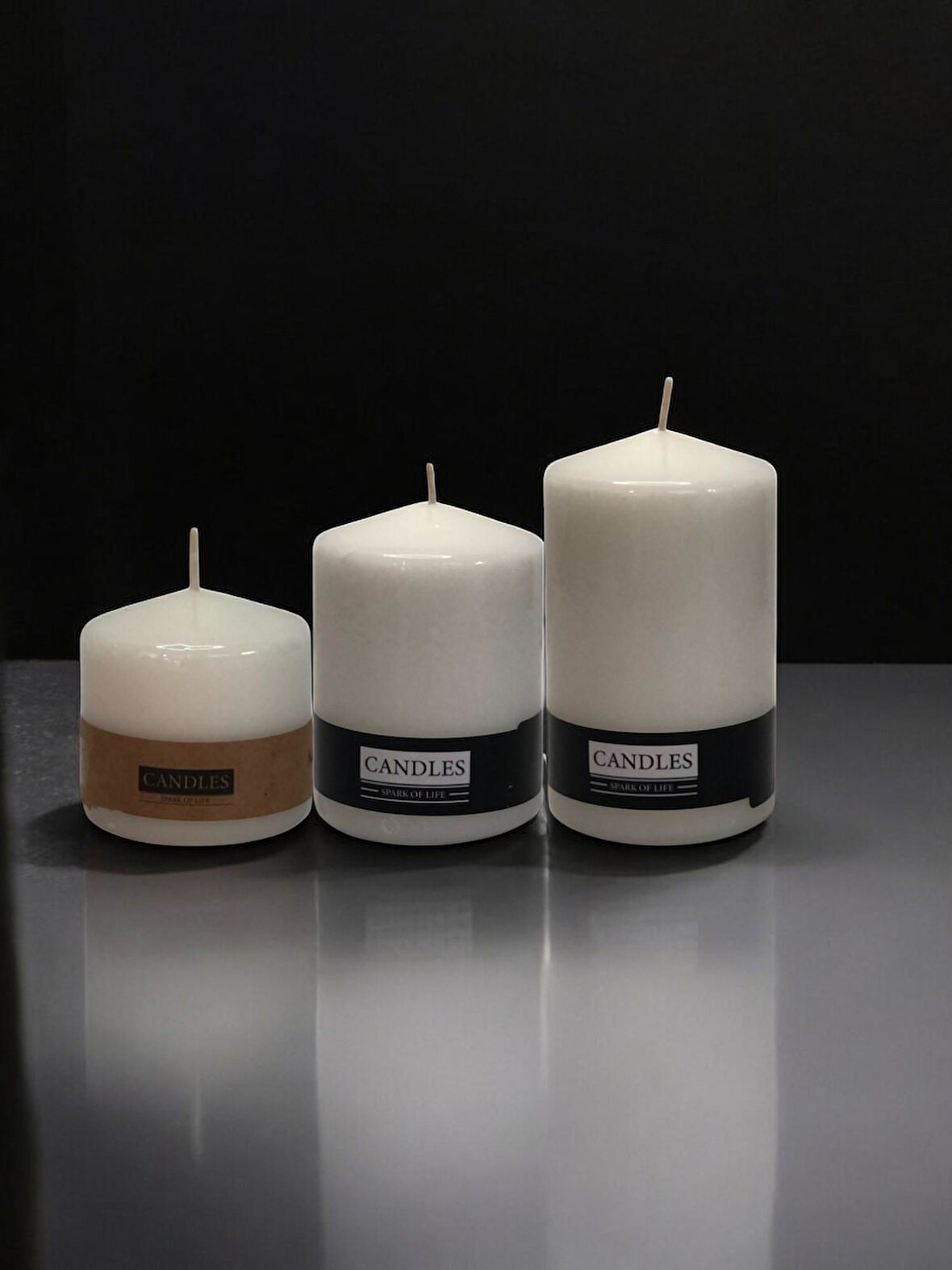 Baton Mumu Tekli 60 mm çap Silindir mum 60 mm 80 mm 100 mm boy gövde boya