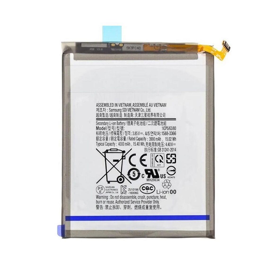  Samsung Galaxy M11 M115F ile Uyumlu İthal Pil