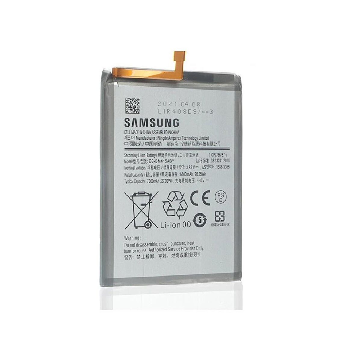  Samsung Galaxy M52 M526F ile Uyumlu İthal Pil