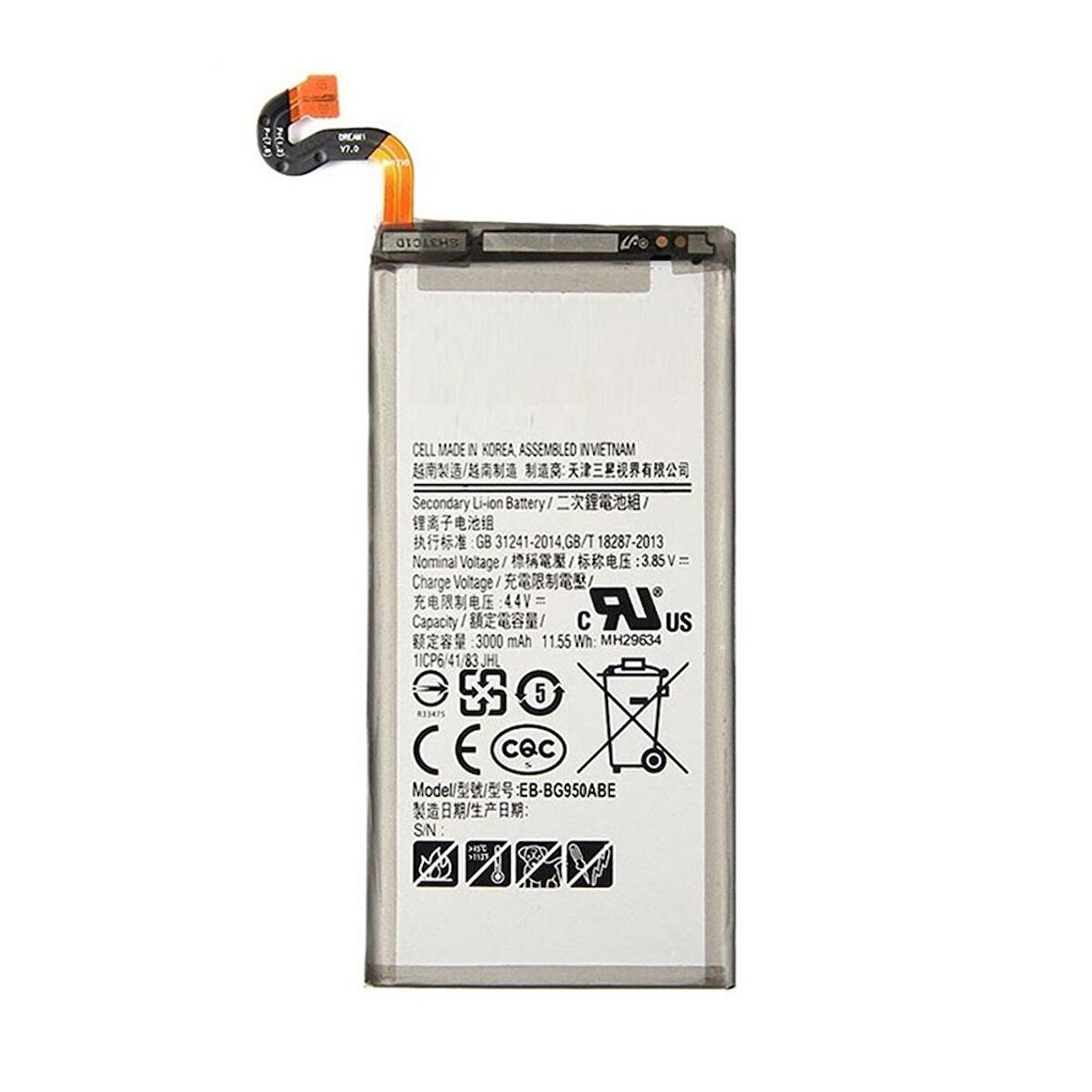  Samsung Galaxy S8 Plus G955F ile Uyumlu İthal Pil