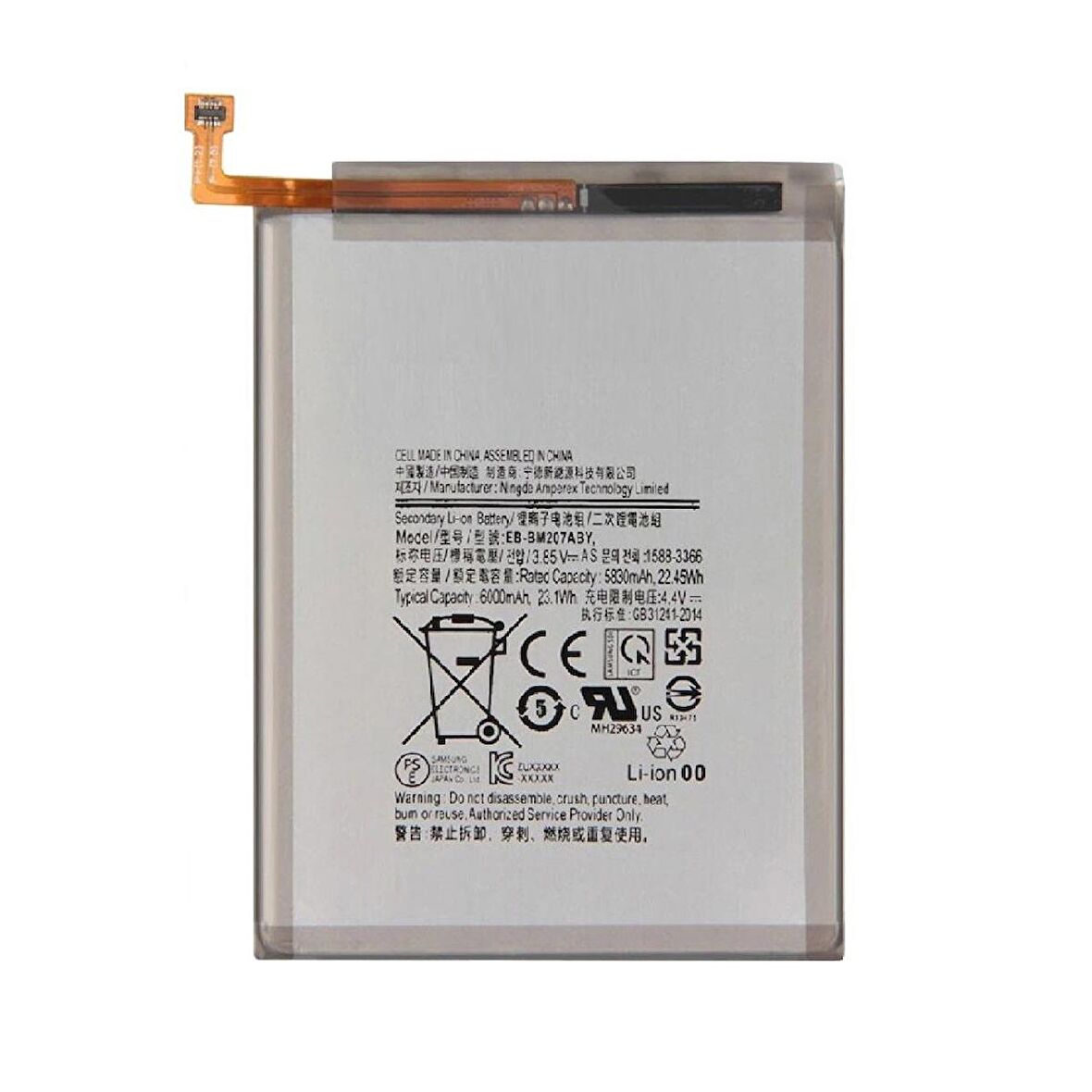  Samsung Galaxy A01 A015F ile Uyumlu İthal Pil