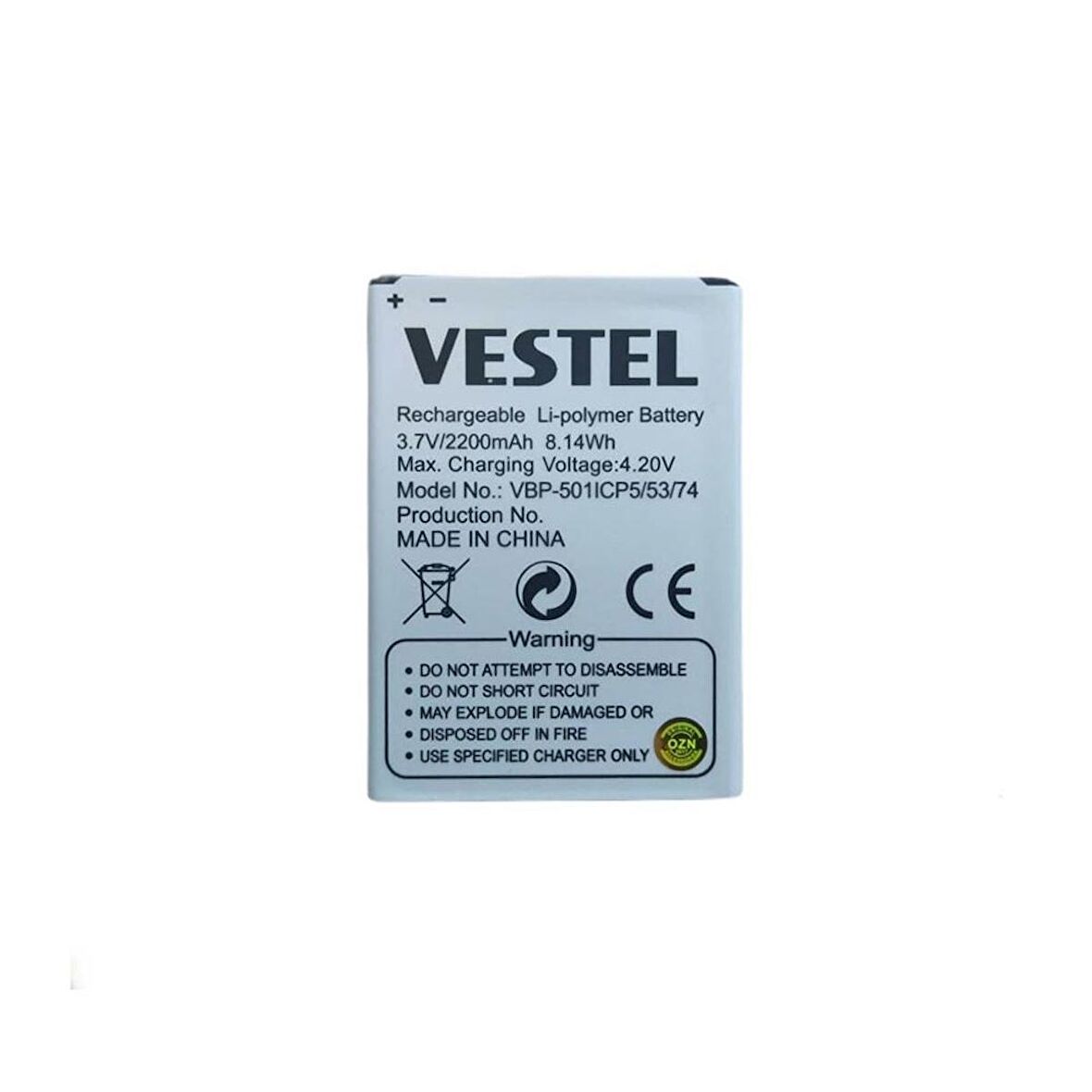  Vestel Venüs 5.0V ile Uyumlu İthal Pil