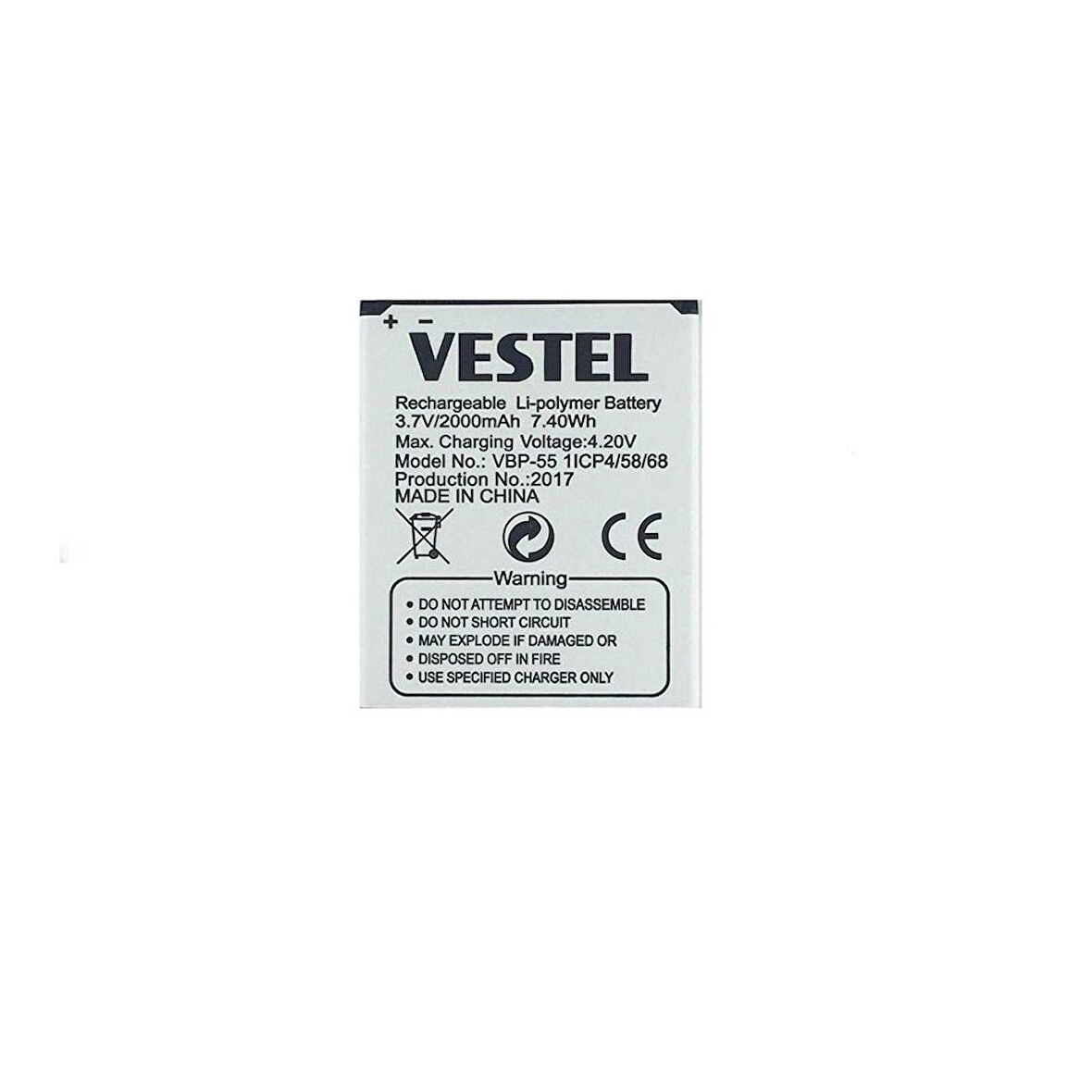  Vestel Venüs 5.5V ile Uyumlu İthal Pil