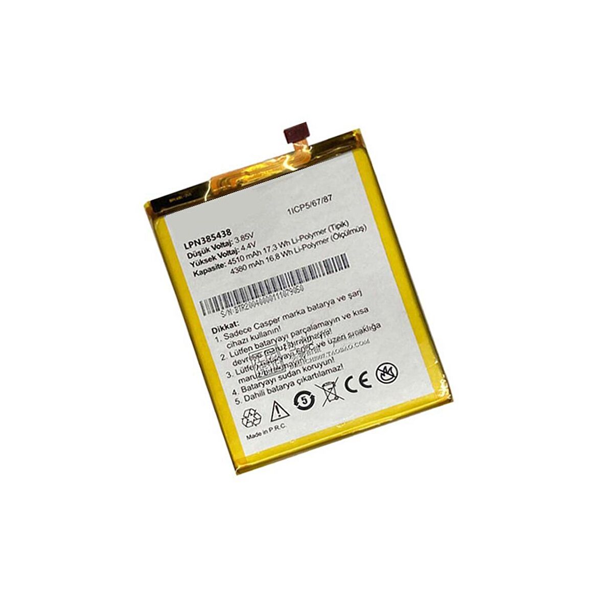  Casper Via E1 ile Uyumlu İthal Pil