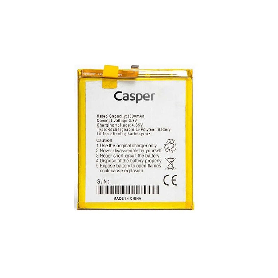  Casper Via G1 ile Uyumlu İthal Pil
