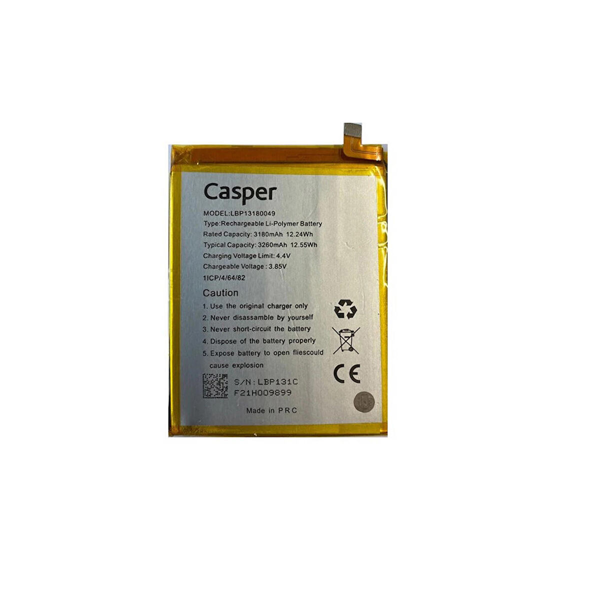  Casper Via G5 ile Uyumlu İthal Pil