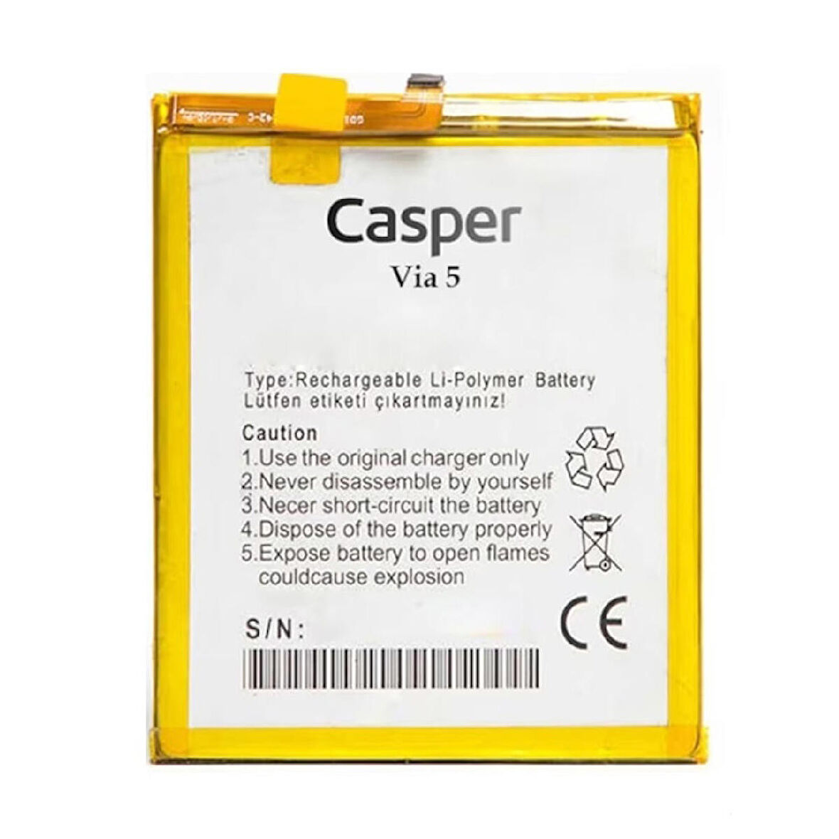  Casper Via 8C ile Uyumlu İthal Pil