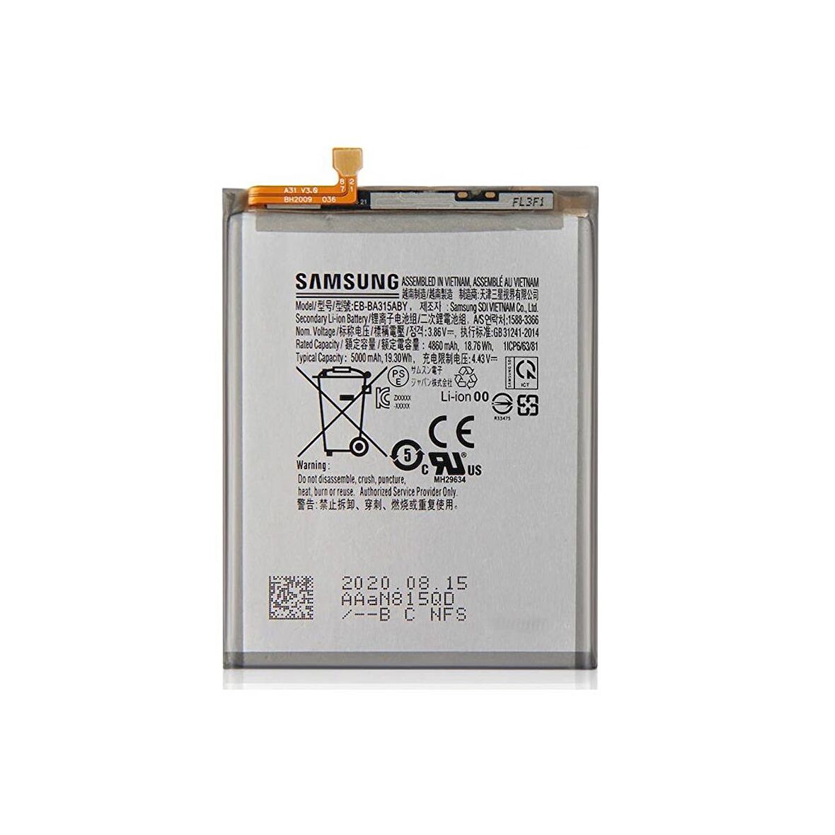  Samsung Galaxy A33 A336F ile Uyumlu İthal Pil