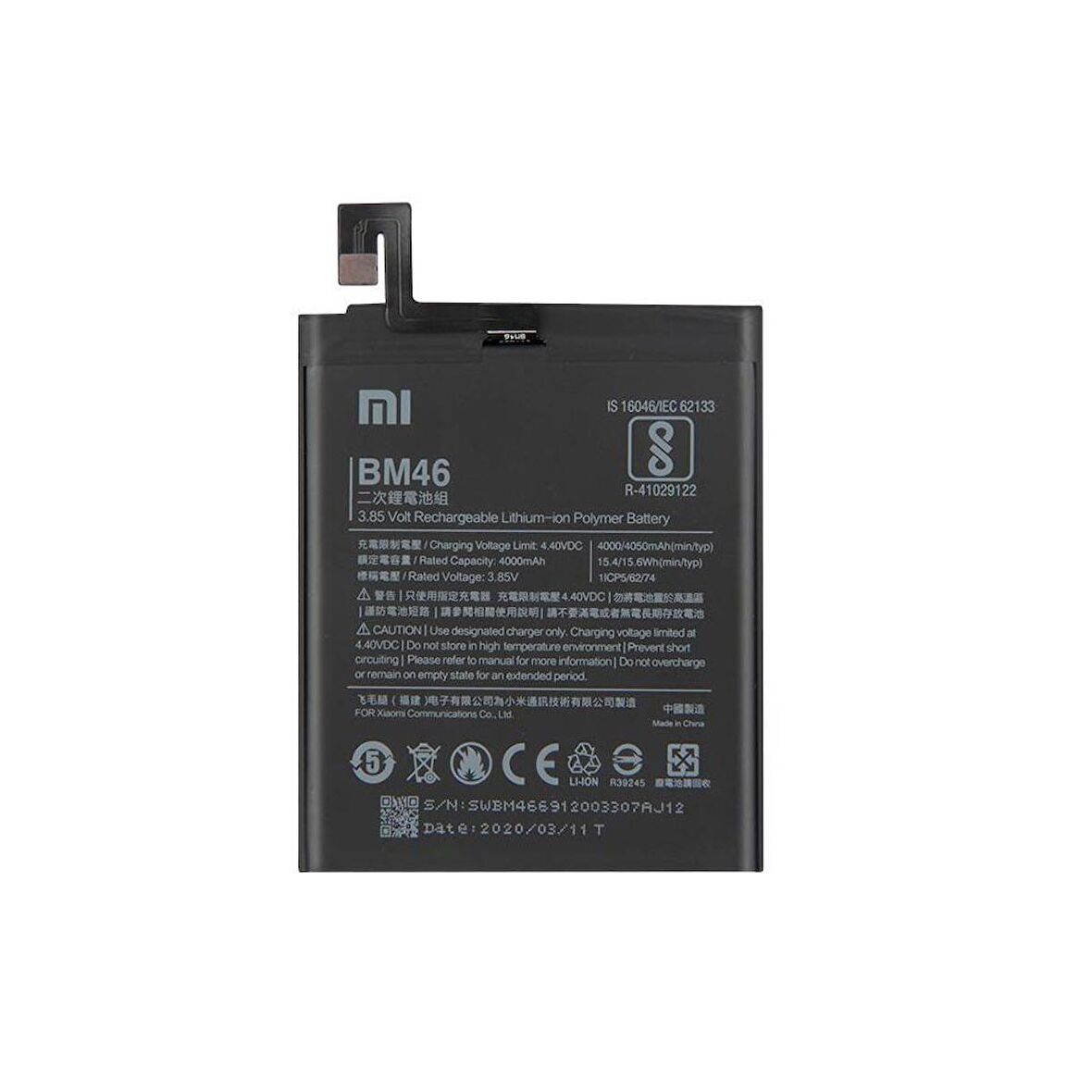  Xiaomi Redmi Note 5 BN45 ile Uyumlu İthal Pil