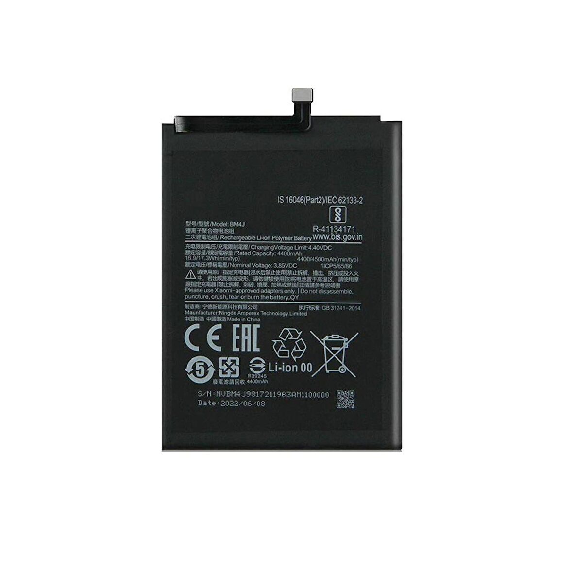  Xiaomi Redmi Note 8T BN46 ile Uyumlu İthal Pil