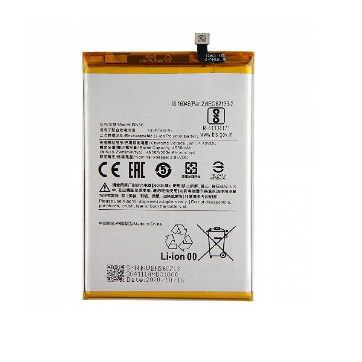  Xiaomi Redmi 9T BN62 ile Uyumlu İthal Pil