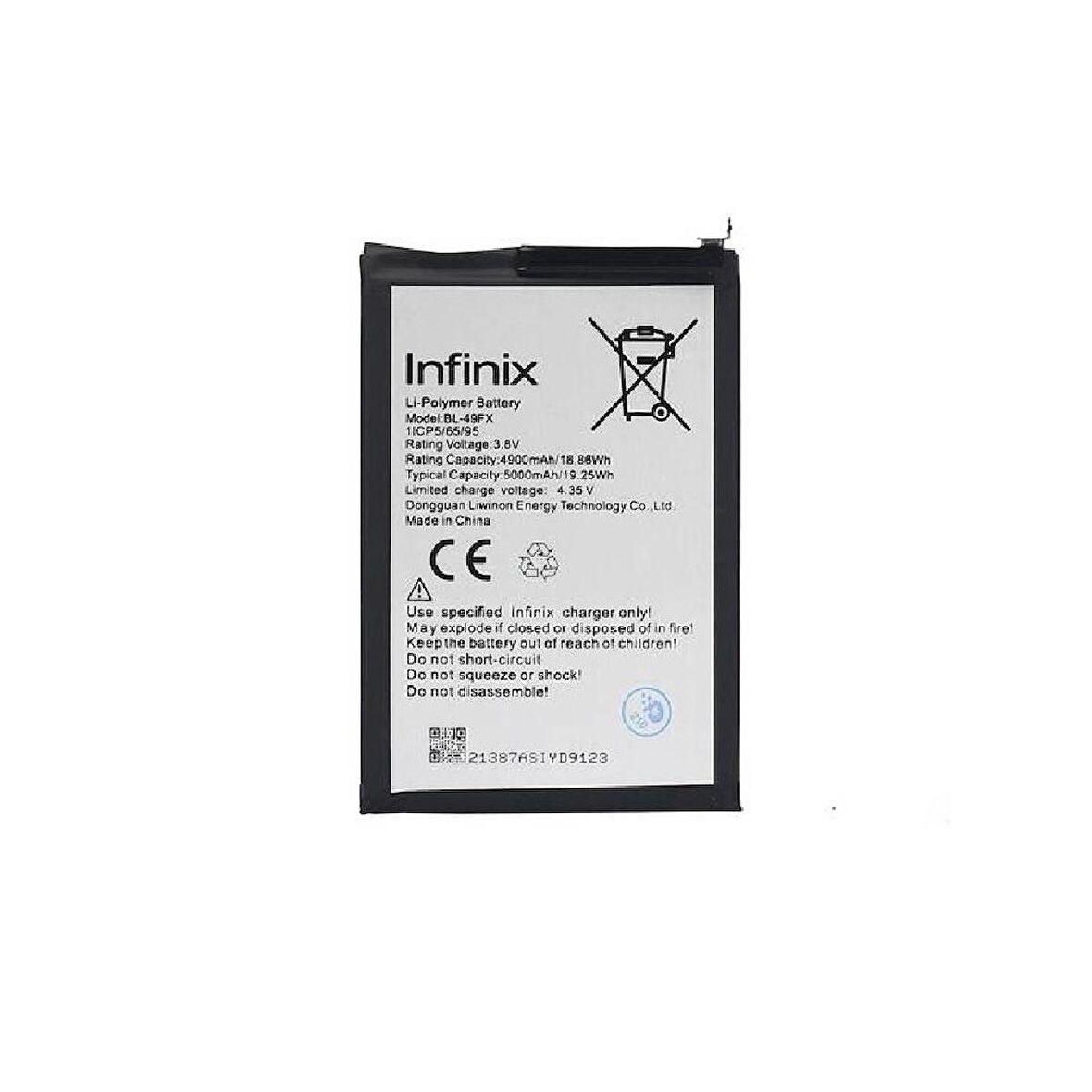  Infinix Hot 9 ile Uyumlu İthal Pil BL58BX