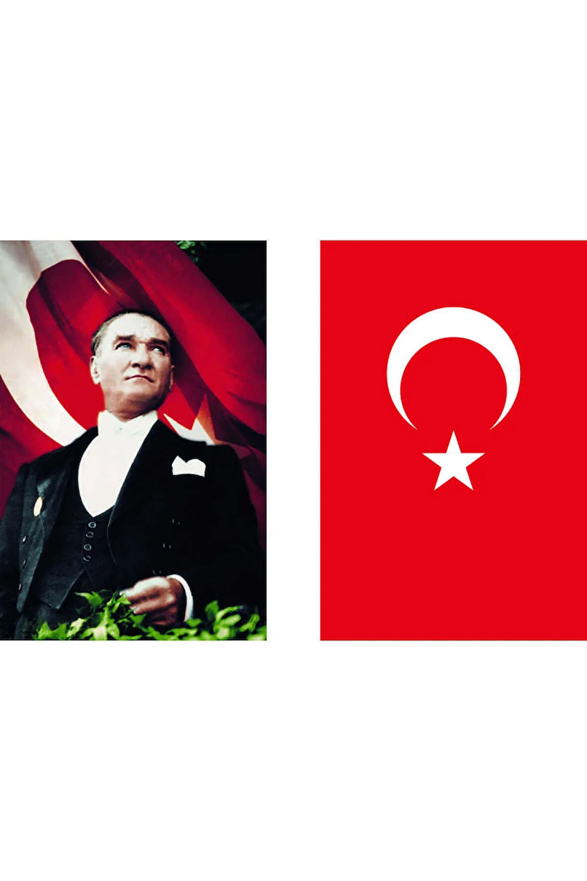 Atatürk ve Türk Bayrağı İkili Set 150x225cm