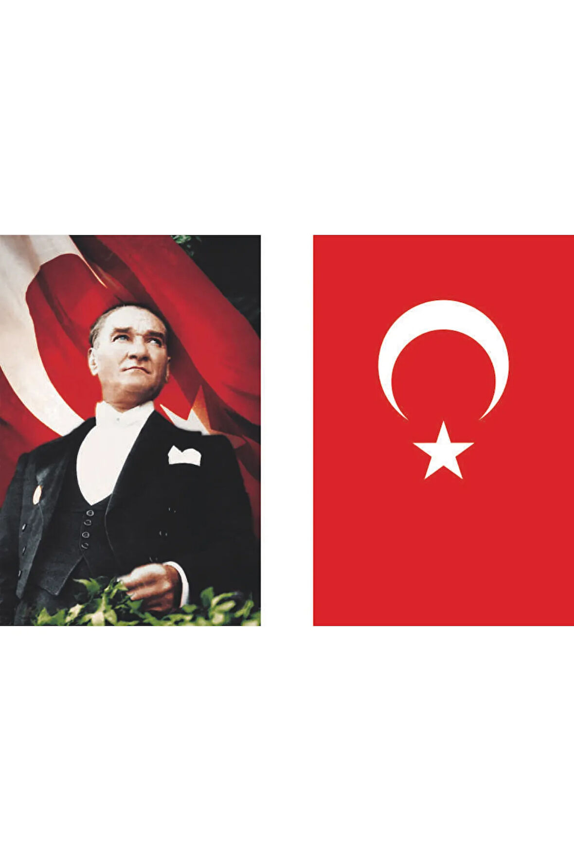 Atatürk Ve Türk Bayrağı Ikili Set 300x450cm