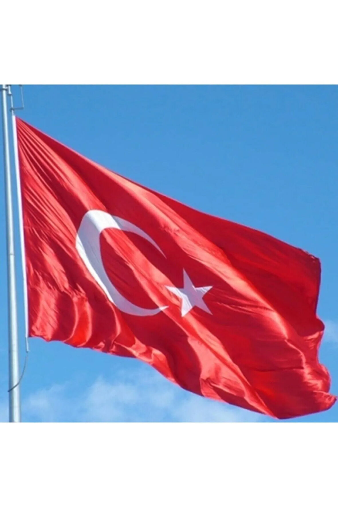 300x450cm Paraşüt Kumaş Türk Bayrağı, Rüzgara Dayanıklı Bayrak, Direk Bayrağı, Büyük Bayrak