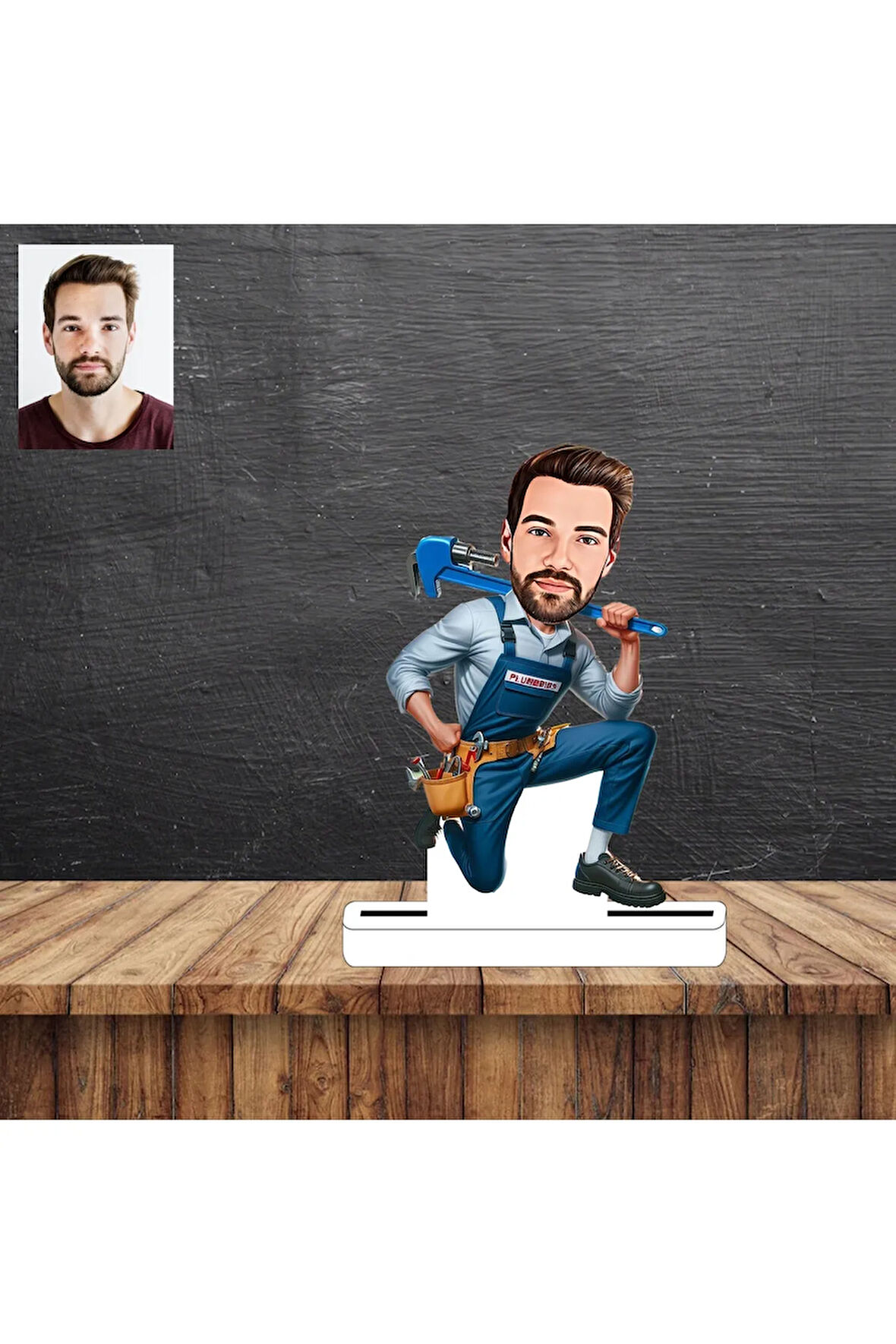 Teknik Çalışan Karikatür Figürü,Sevgiliye Hediye,Doğum Günü Hediyesi