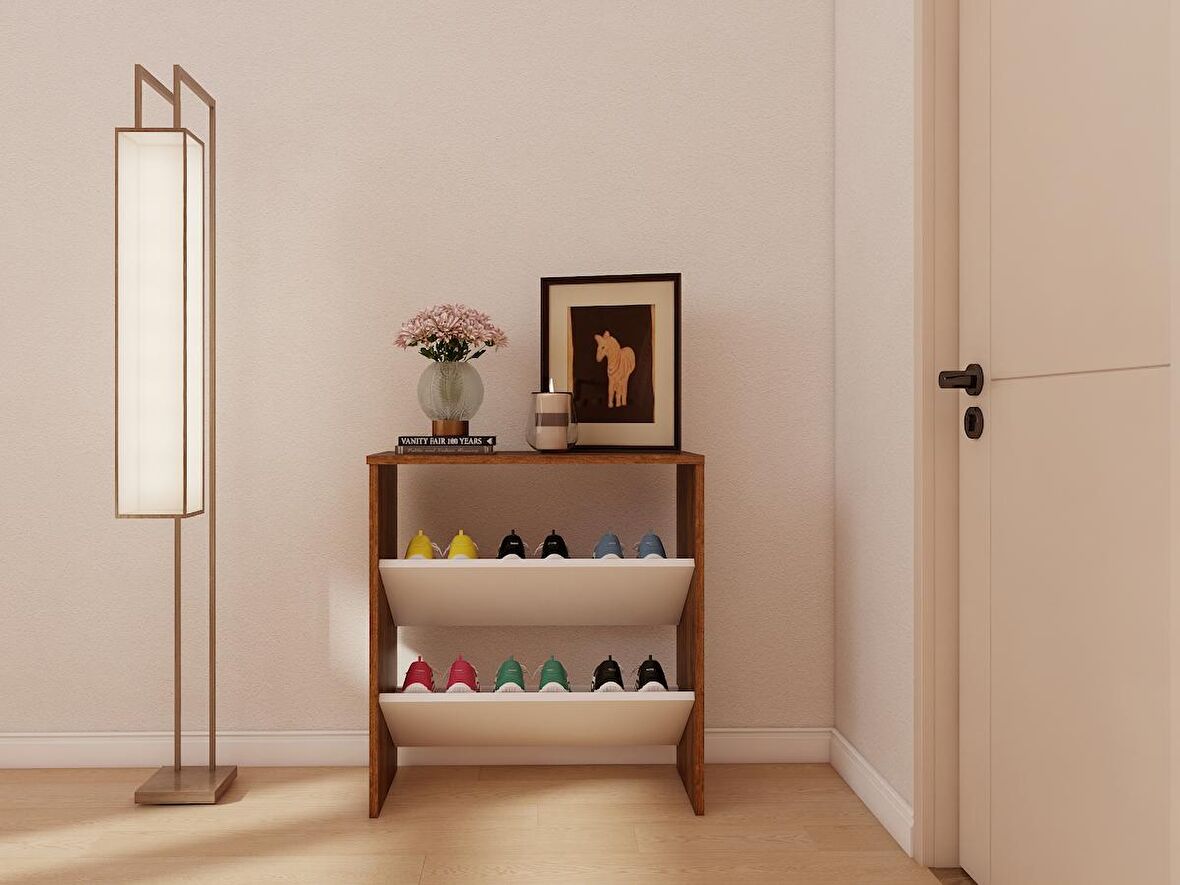 Göktepe Ayakkabı Dolabı Amalfi-Beyaz