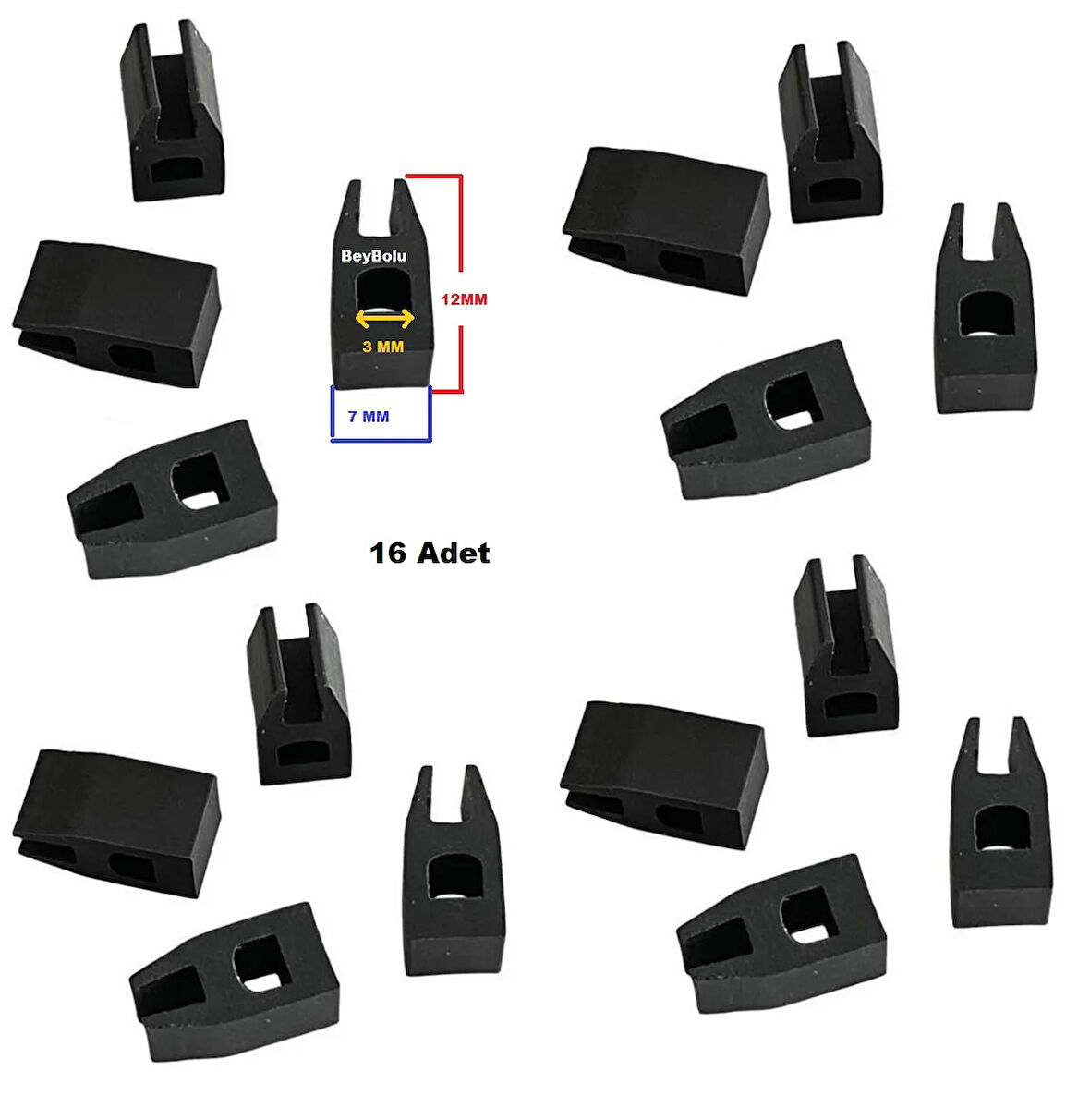 Luxell Uyumlu Ocak Izgara Demiri Lastiği 16 Adet Lastik Izgara Tampon Takoz