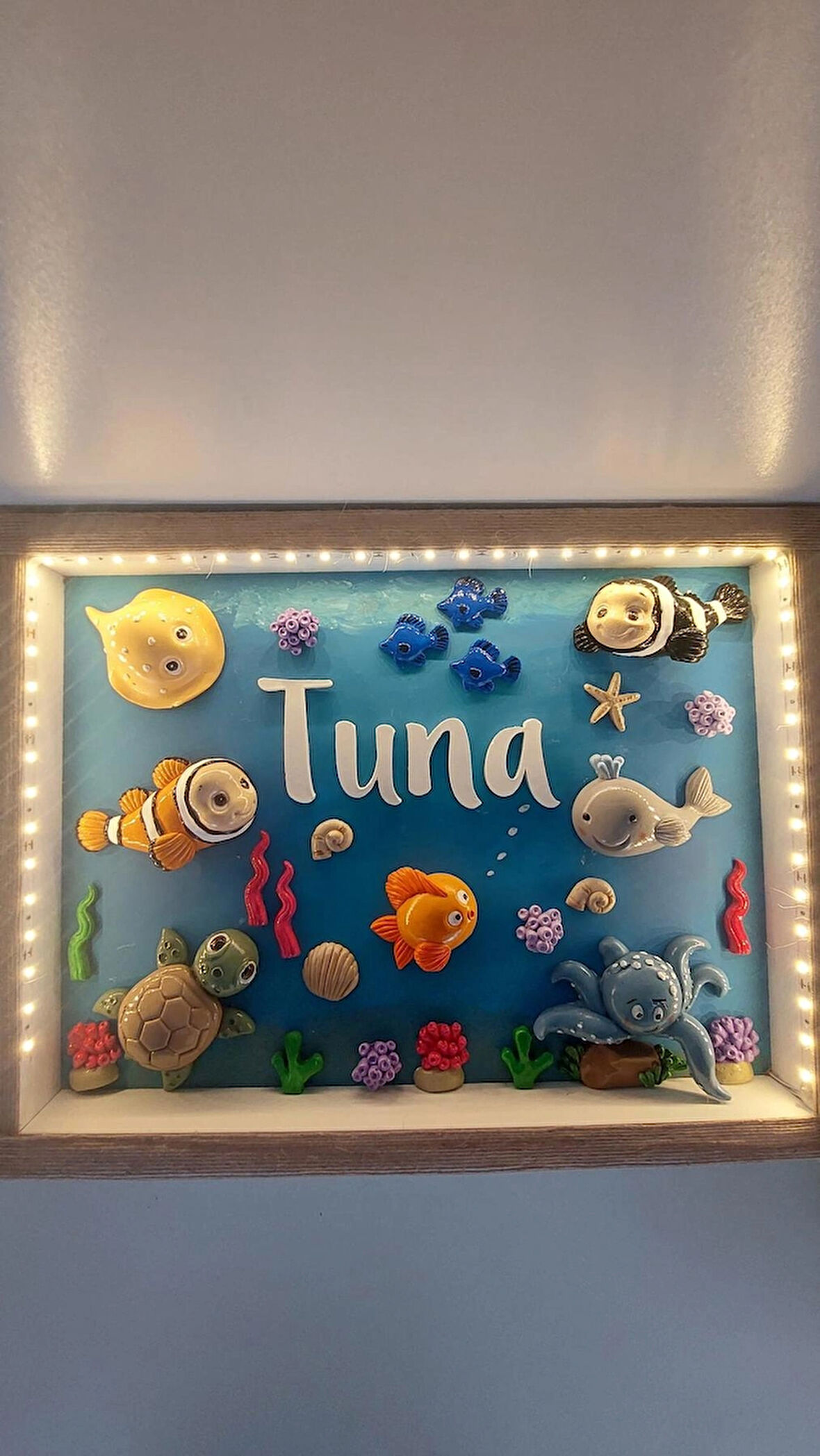 bebek ışıklı kapı süsü