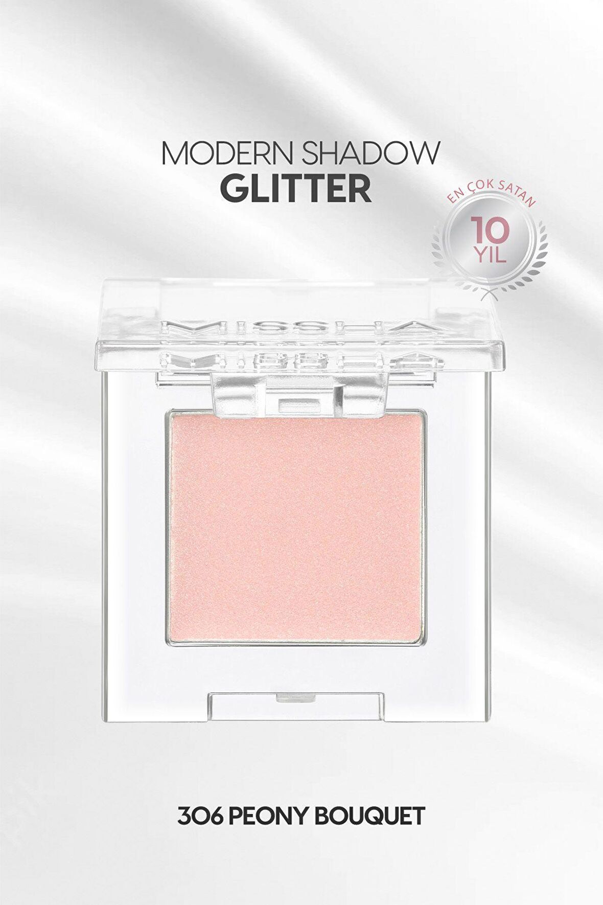 Kalıcı, Topaklanma Yapmayan, Simli Tekli Krem Far Modern Shadow Glitter (306 Peony Bouquet)