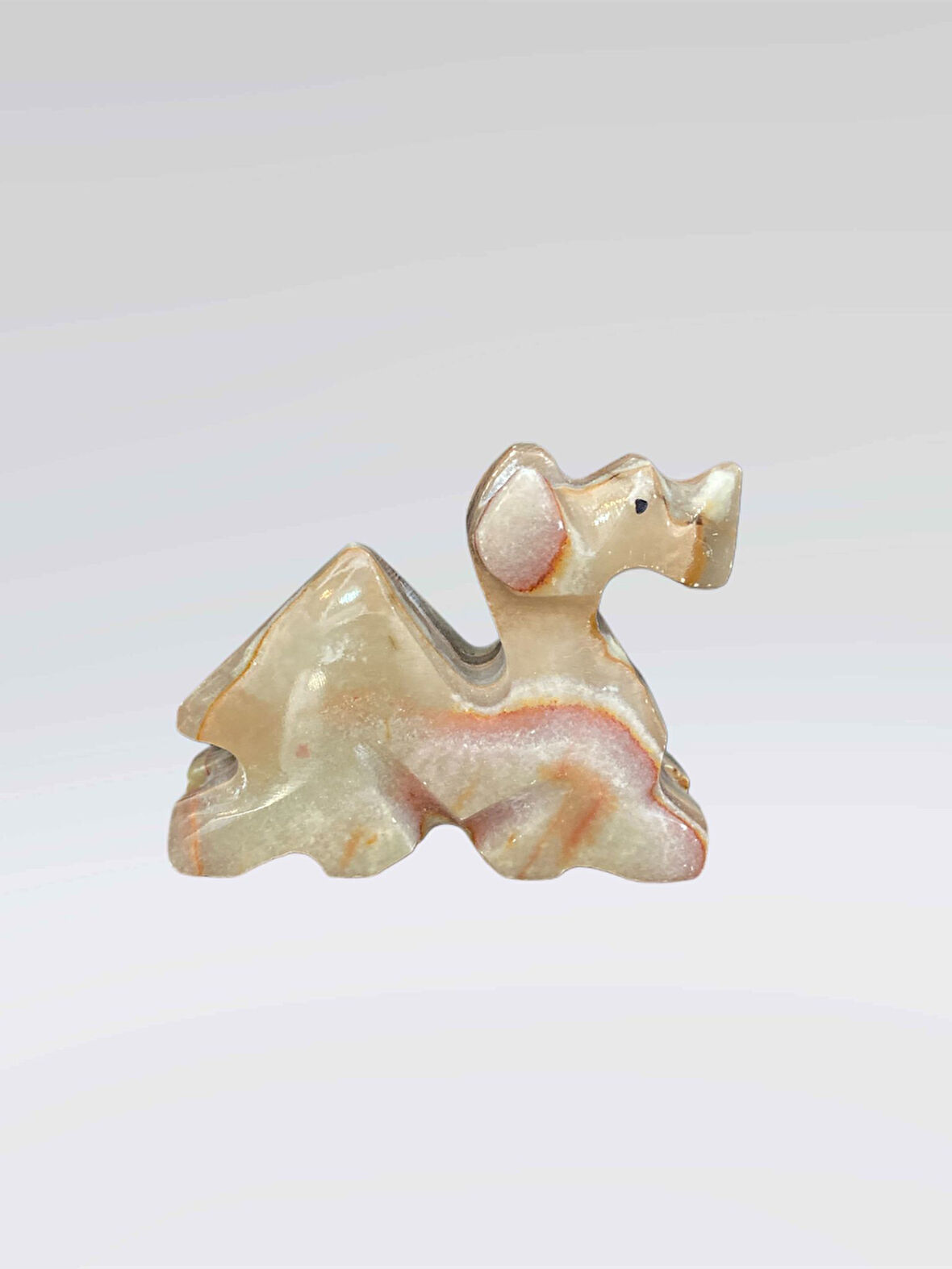 Doğal Oniks Deve Biblo | Sabır, Bereket ve Dayanıklılığın Sembolü | El Oyması Dekoratif Taş Figür (5,5 cm x 3,5 cm)