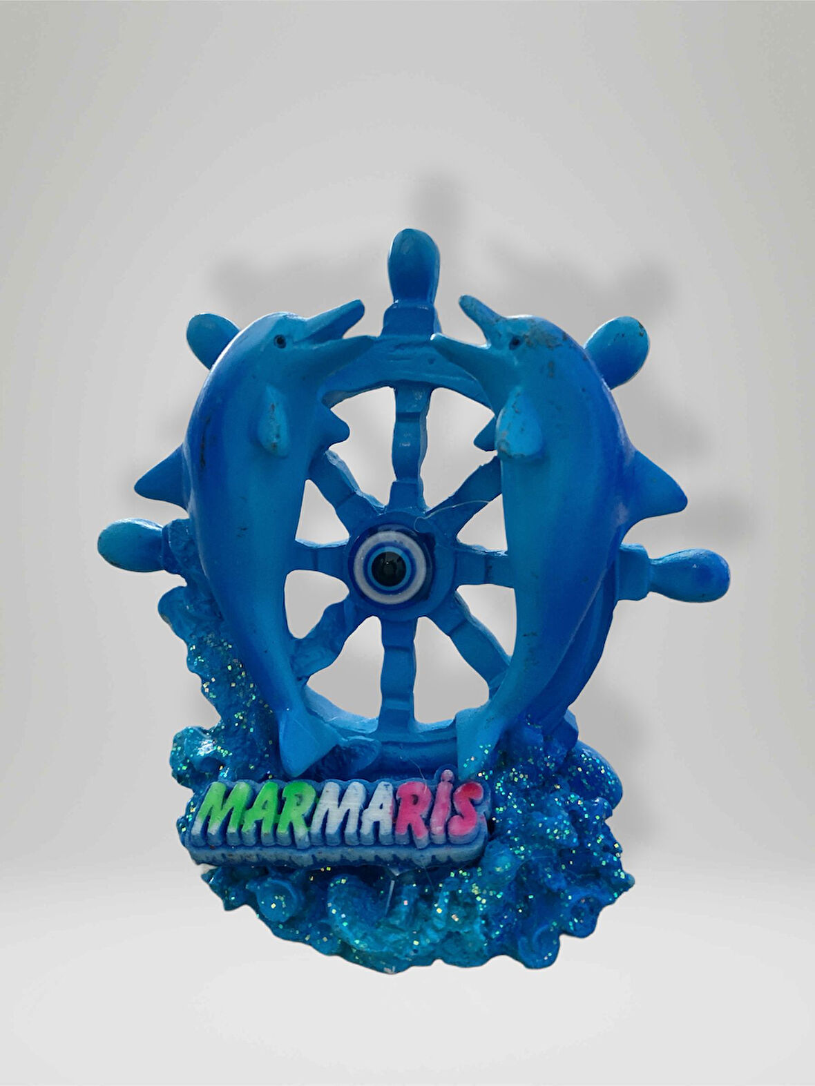 YUNUS & DÜMEN Temalı MARMARİS Yazılı Polyester Biblo 9cm x 9cm (kod:23)