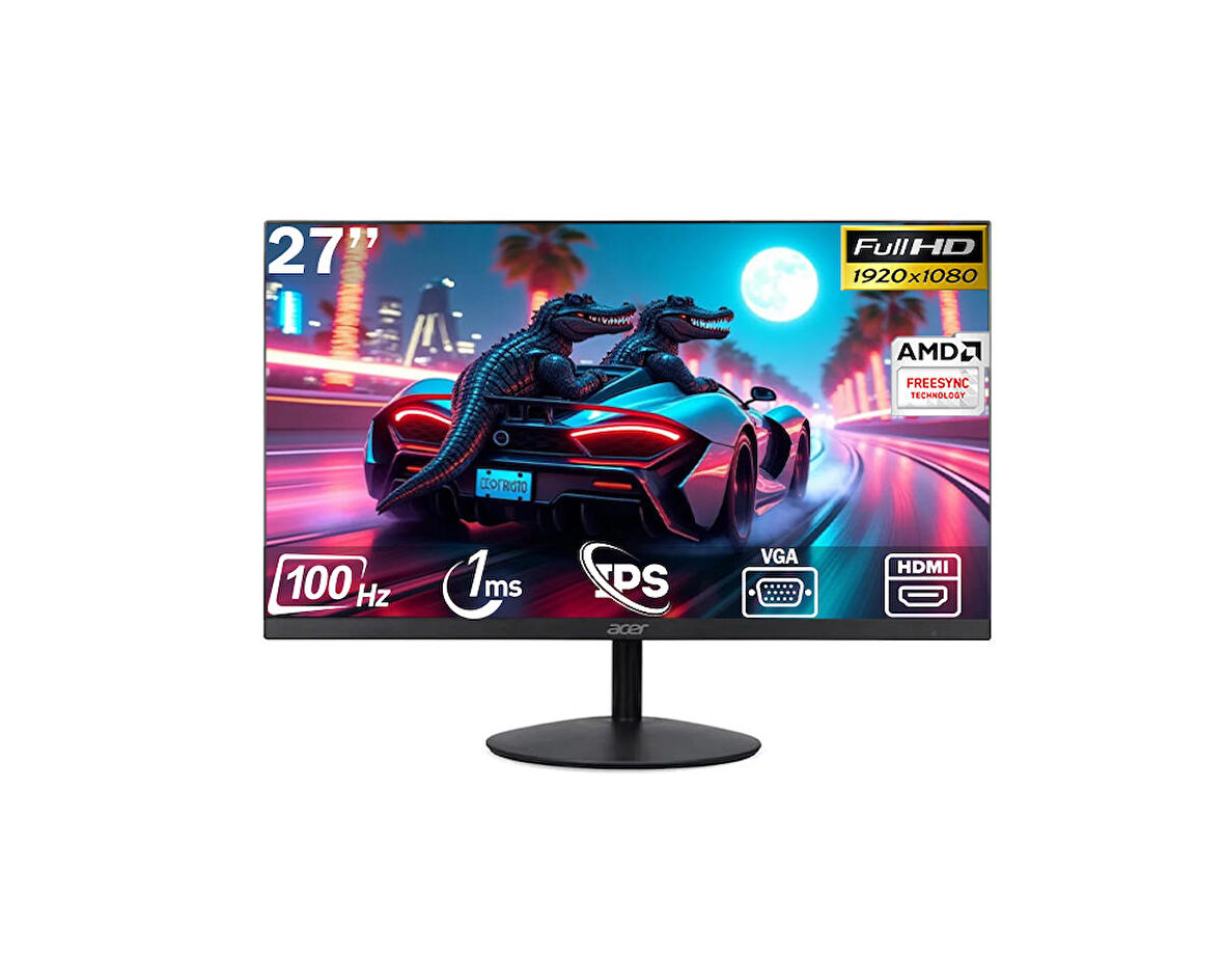 Acer SA272 27" 100 Hz 1 Ms (HDMI + VGA ) 1920×1080 Freesync FHD IPS Flat Monitör UM.HS2EE.E09