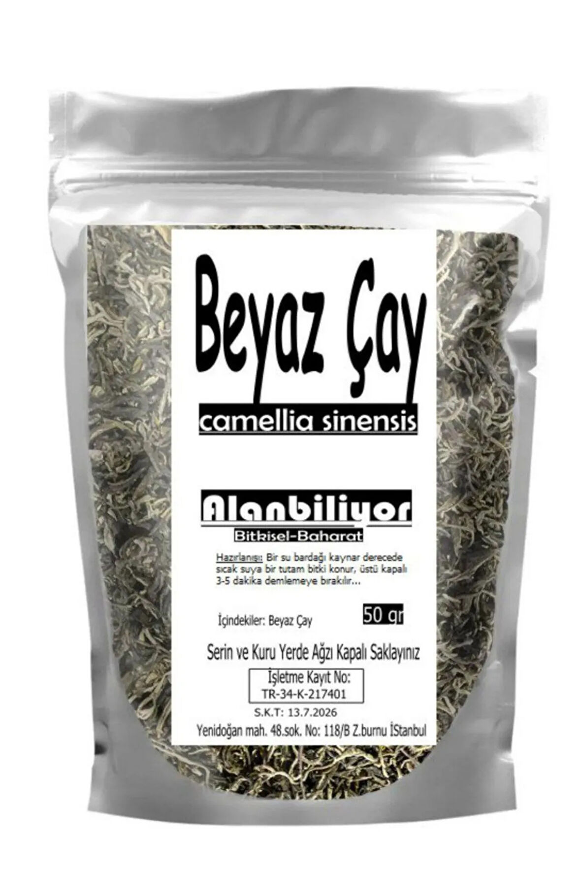 Beyaz Çay 50 gr Doğal Kurutulmuş 1.kalite