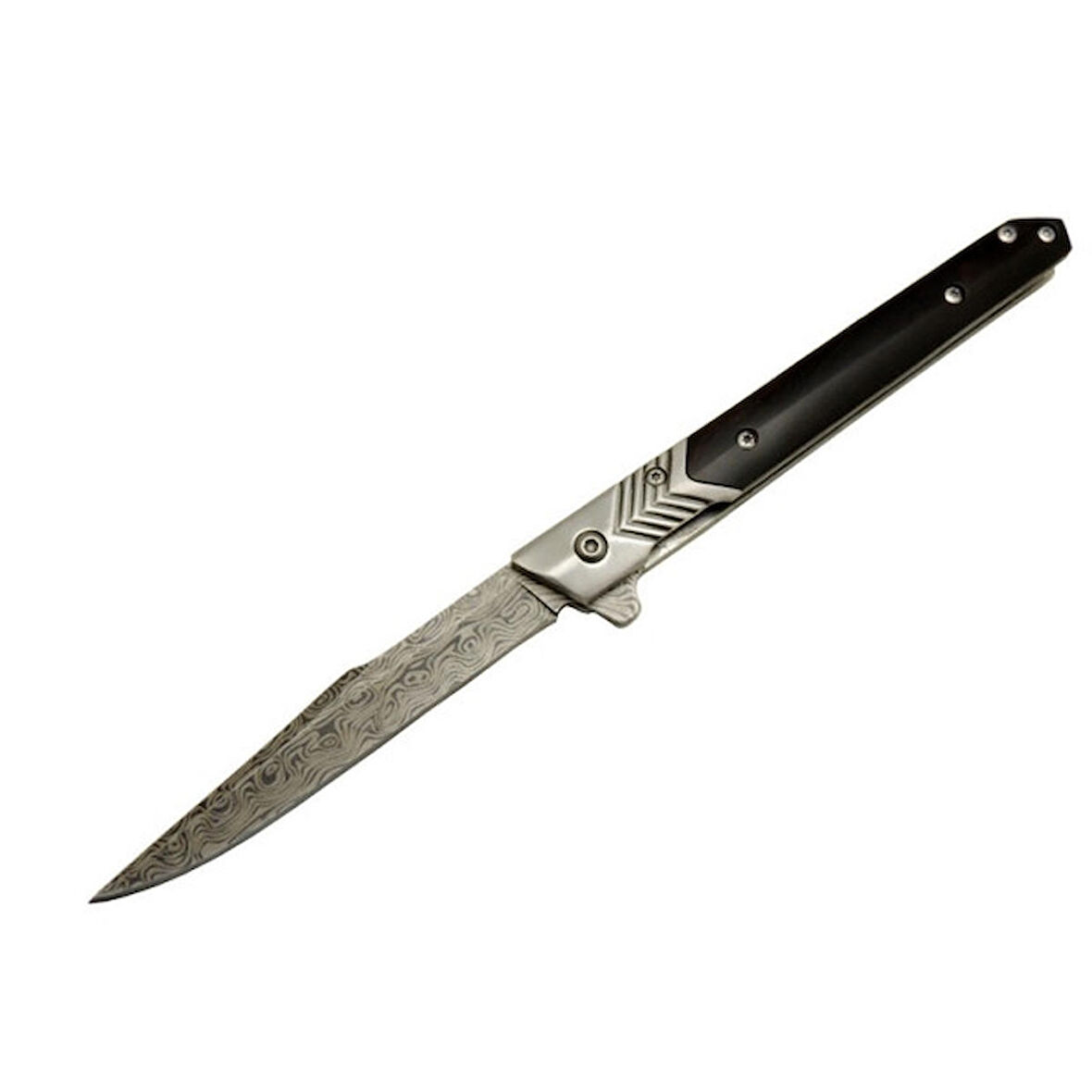 M390 Çelik Damaskus Kapanabilir Çakı AT-65 22 CM