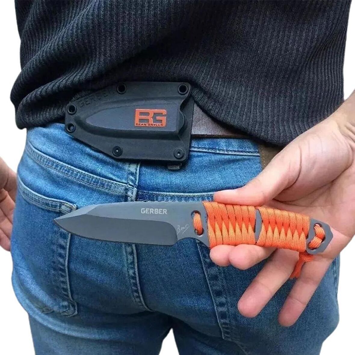 Gerber Marka Paracord Fixed Sert Kılıflı Avcı Bıçağıı